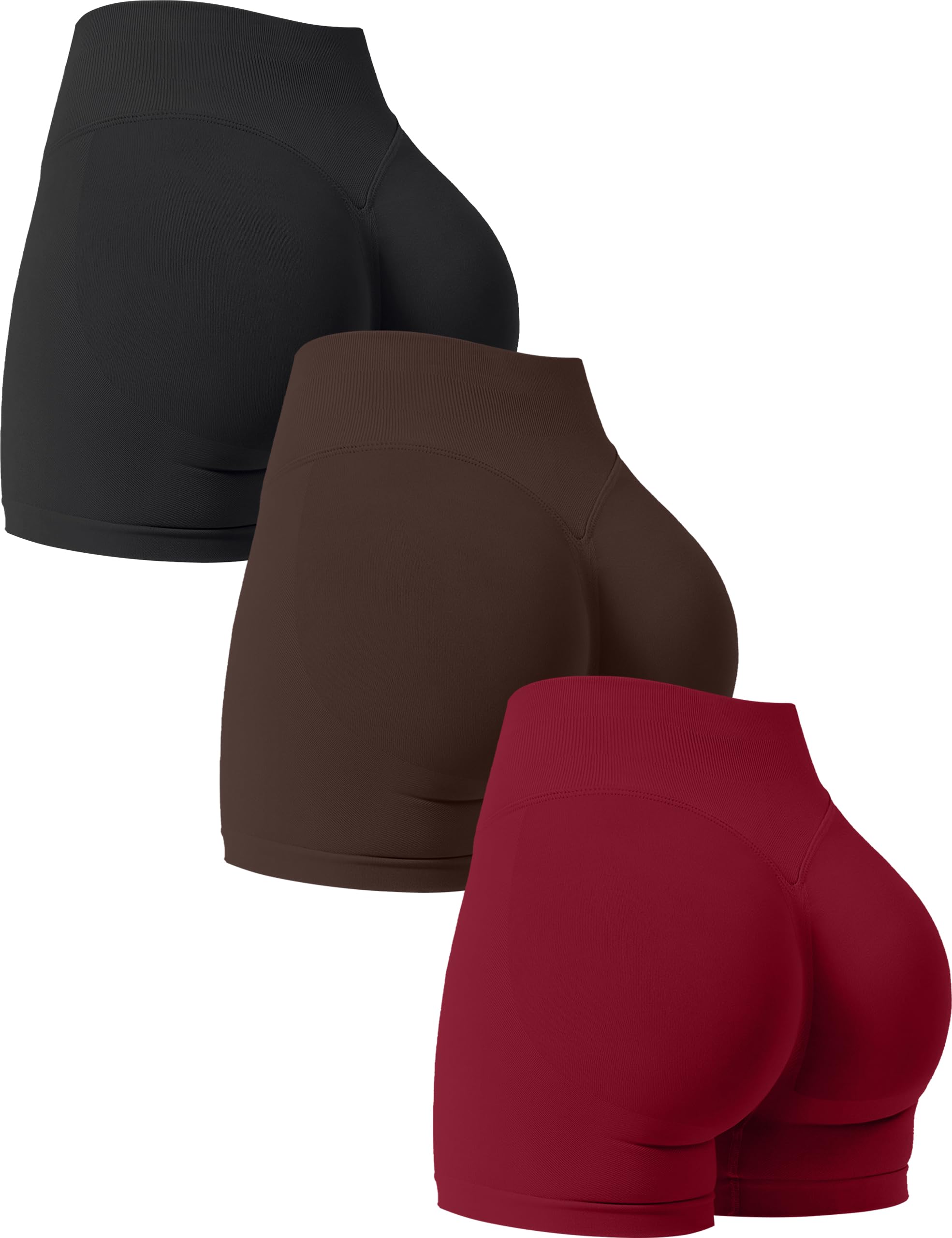 VVX Gym Shorts Women Workout High Waisted Scrunch Butt Lifting Tummy Control Seamless Yoga Biker Spandex Booty Shorts 3 Pack