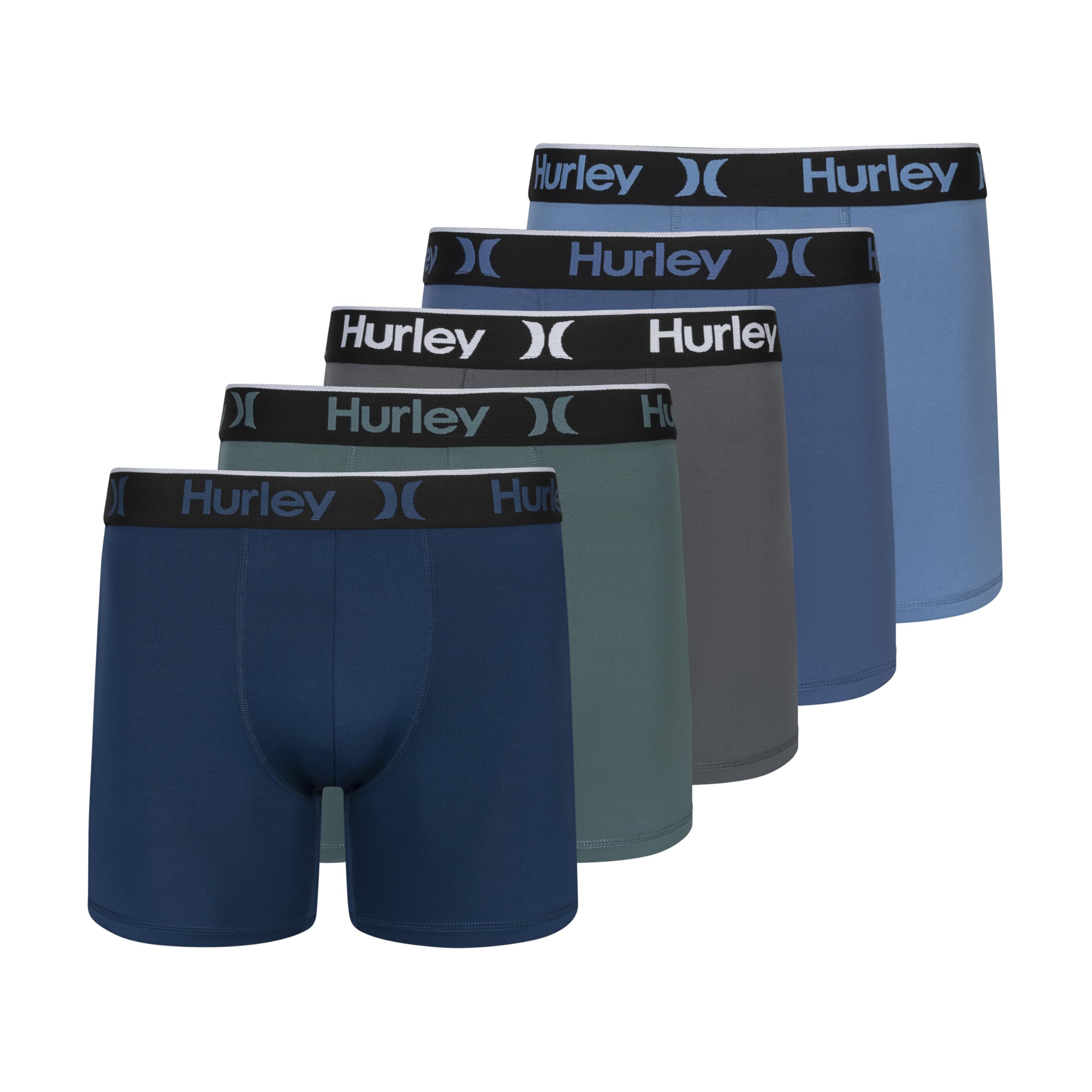 Hurley mens 5 Pack Stretch Boxer Briefs