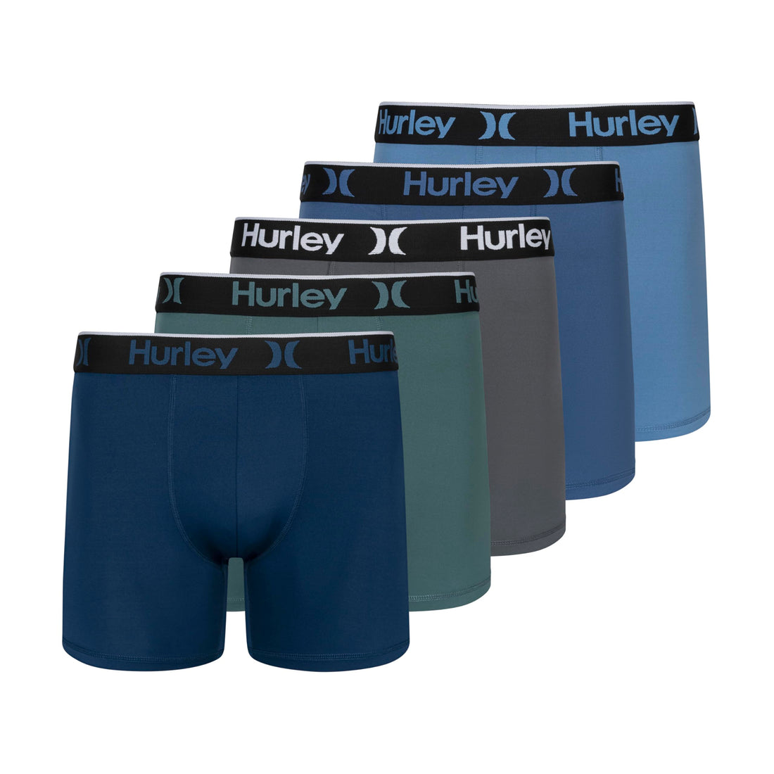Hurley mens 5 Pack Stretch Boxer Briefs