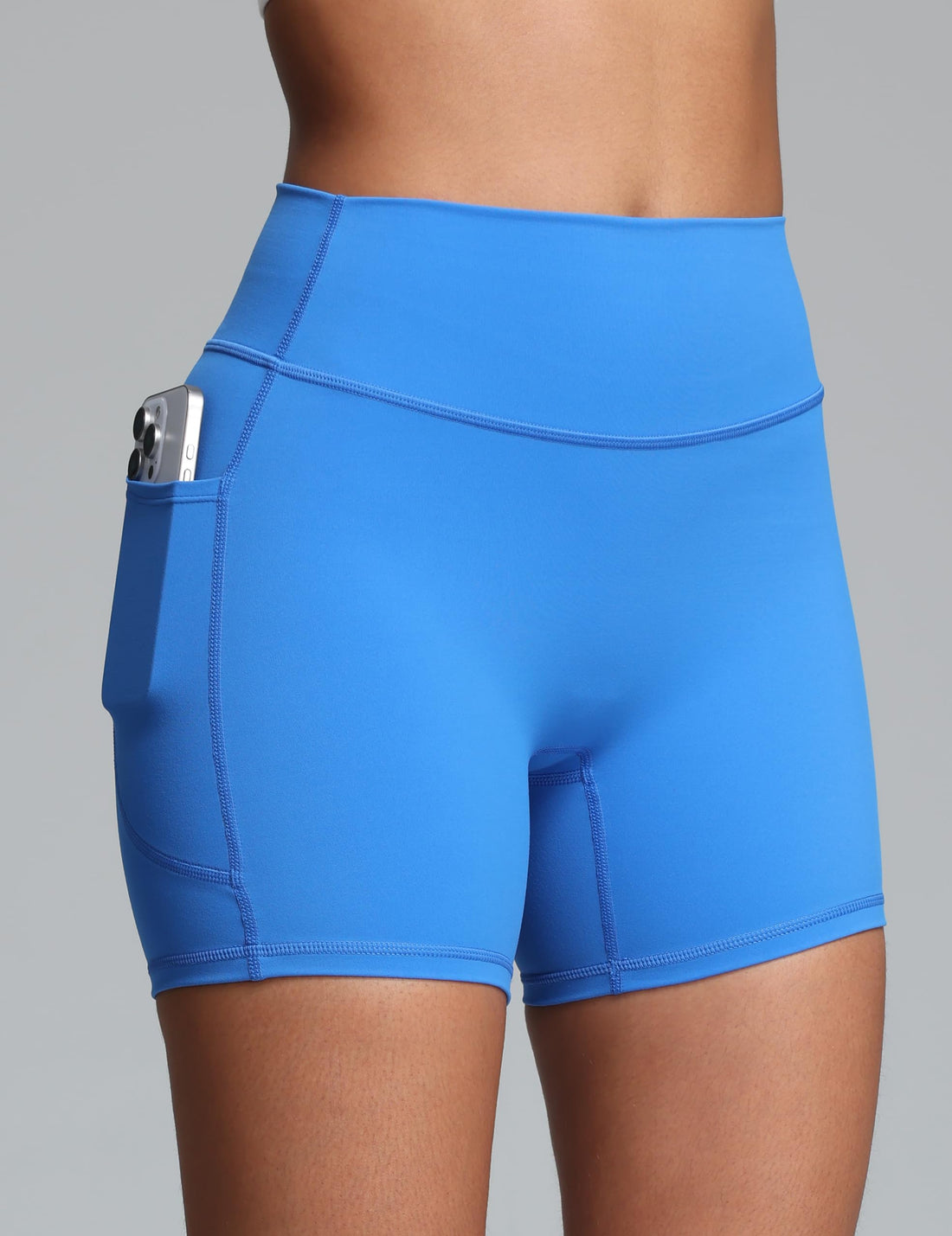Olmlmt Biker Shorts Women 4.5" with Pockets High Waisted Spandex Yoga Workout Shorts
