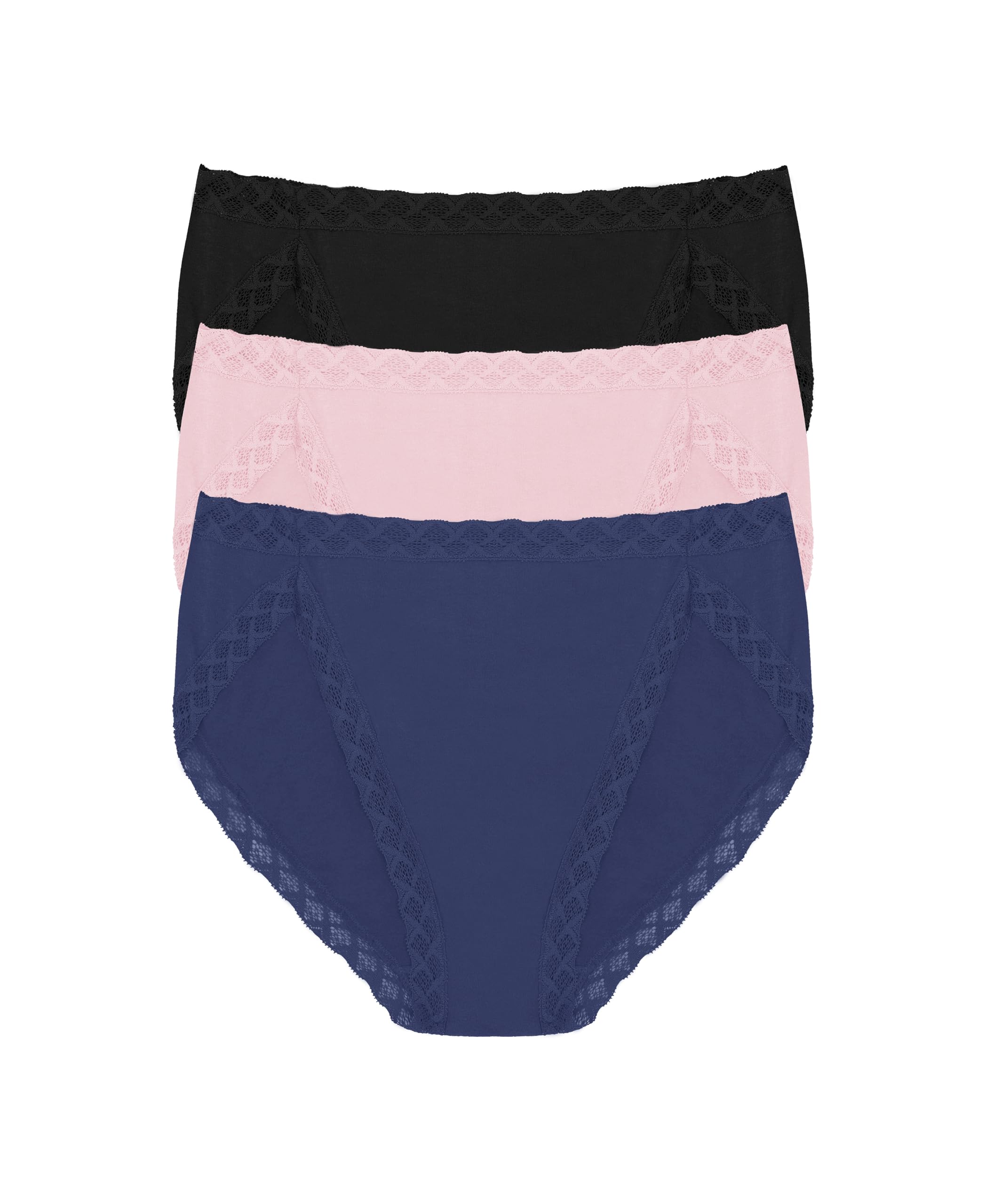 Natori Women's Pima Bliss French Cut Briefs 3 Pack