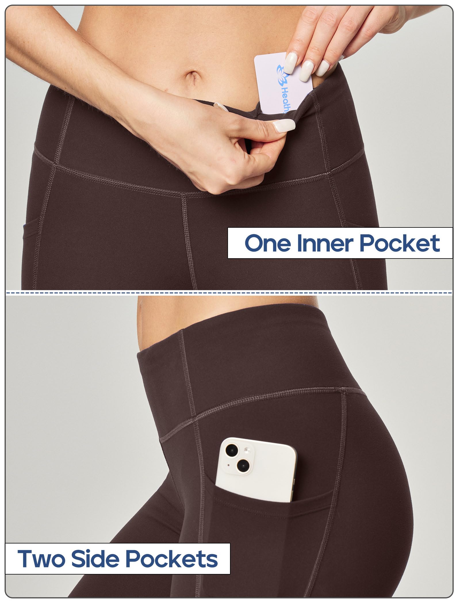 Heathyoga Leggings with Pockets for Women Tummy Control High Waisted Yoga Pants Women Compression Workout Leggings