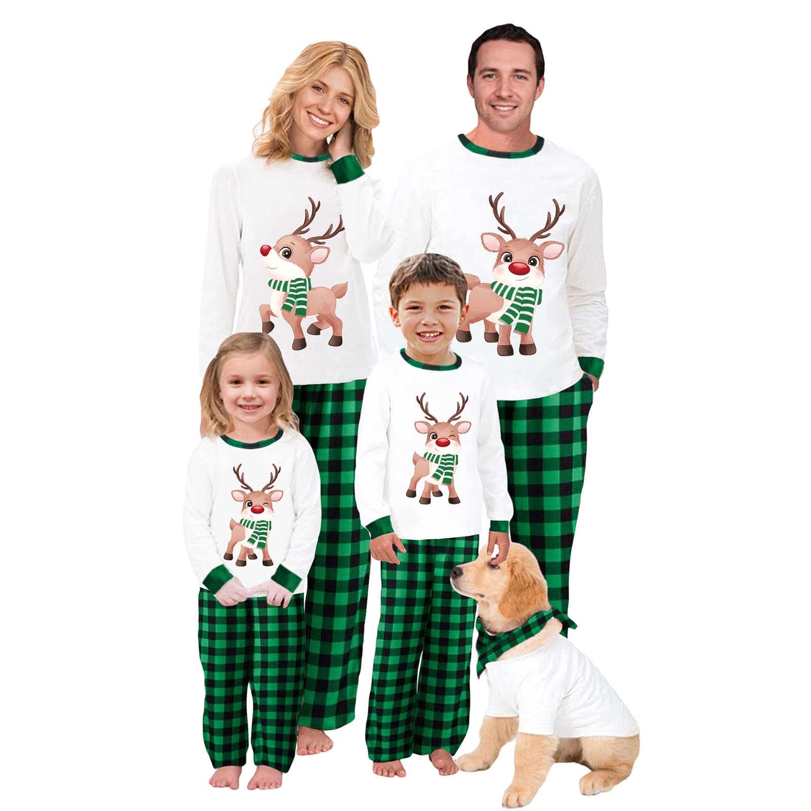 WephuPSho Christmas Family Matching Pajamas, Festive Xmas Jammies Sets for the Whole Family, Holiday Pjs Christmas