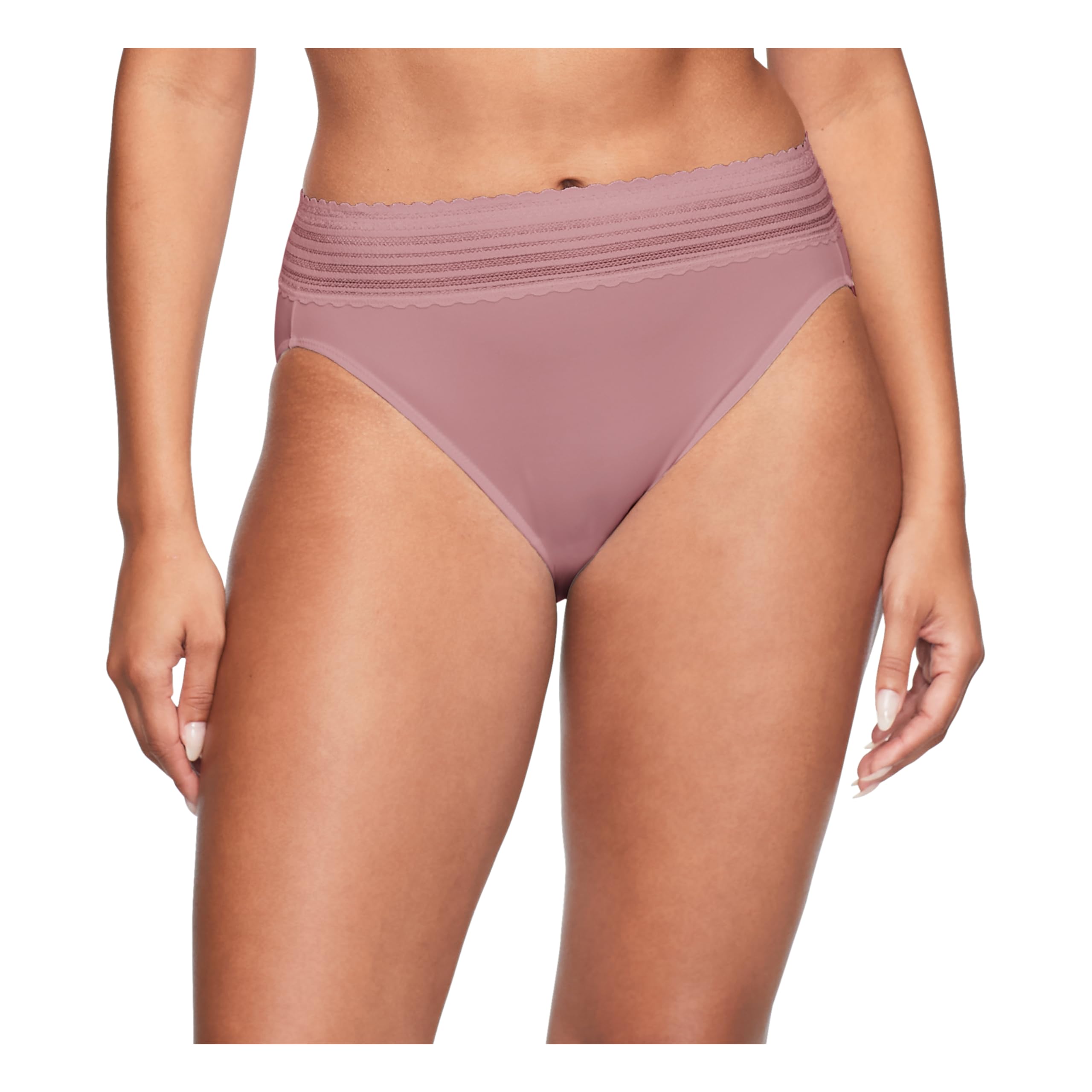 Warner's Women's No Pinching, No Problems Dig-Free Comfort Waist with Lace Microfiber Hi-Cut 5109J