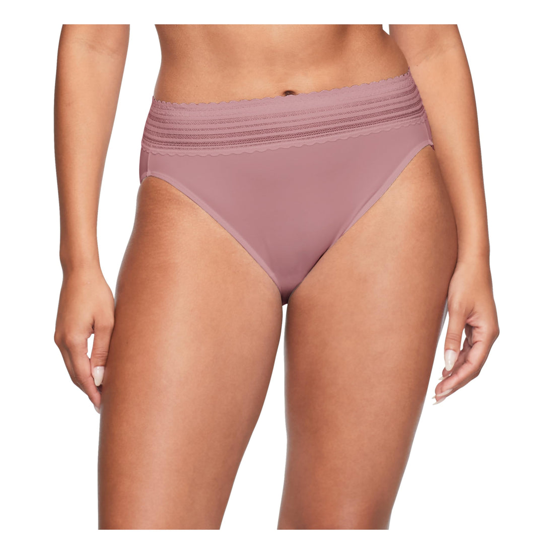 Warner's Women's No Pinching, No Problems Dig-Free Comfort Waist with Lace Microfiber Hi-Cut 5109J