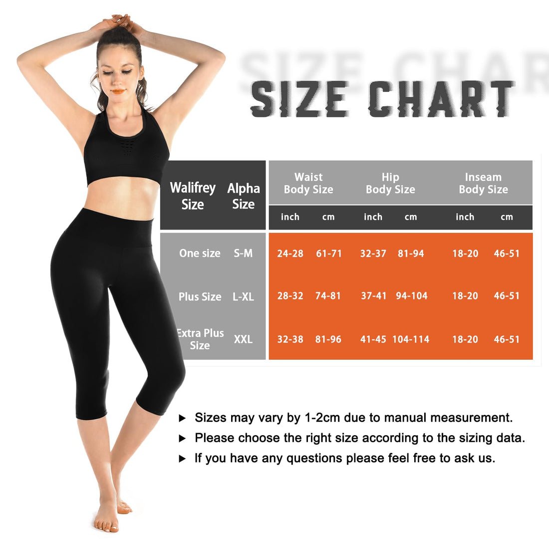 Walifrey Capri Leggings for Women, Buttery Soft High Waisted Leggings for Gym Yoga Workout