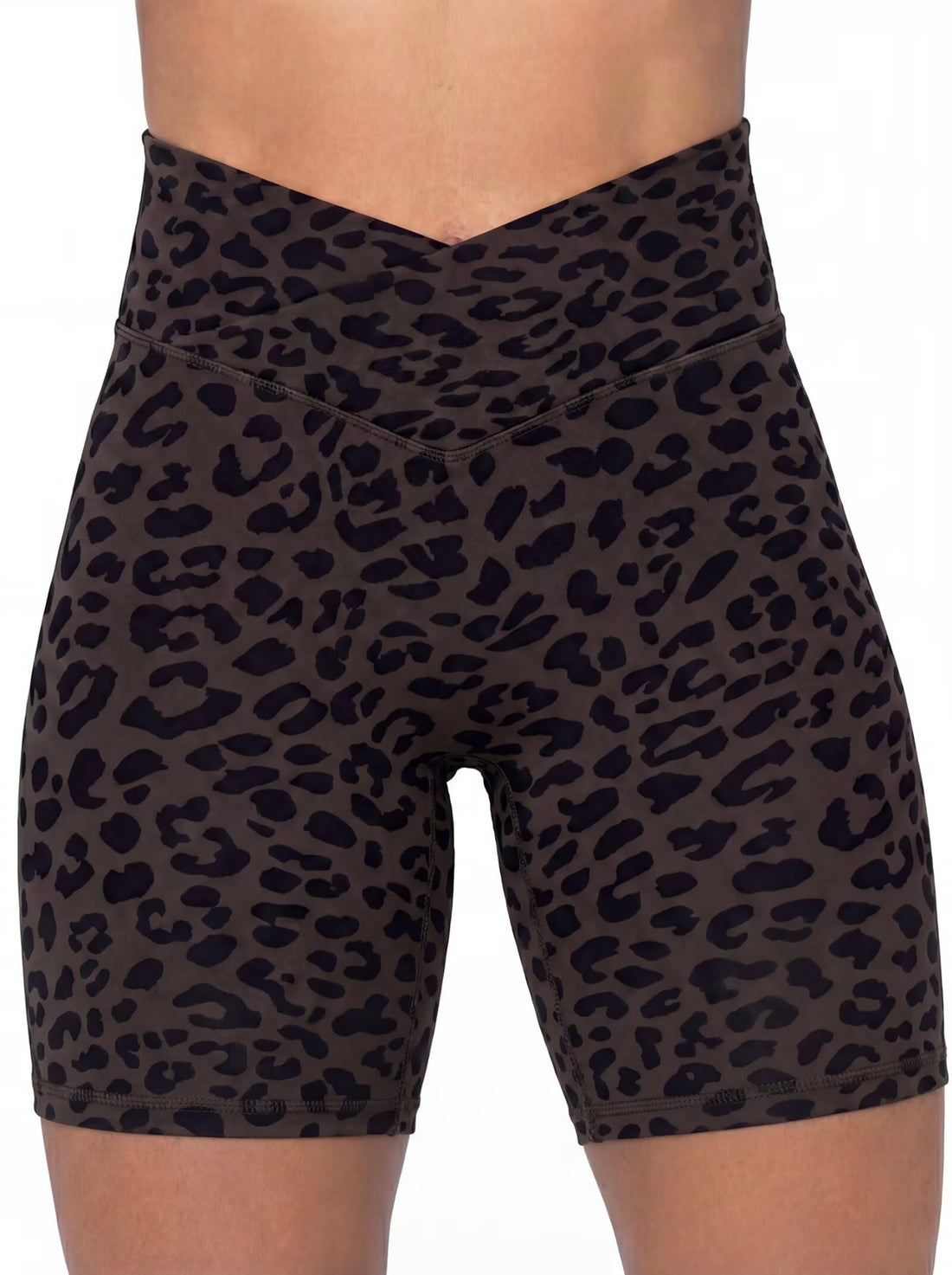 Sunzel Crossover Biker Shorts for Women, No Front Seam V High Waist Yoga Workout Gym Shorts with Tummy Control | 4 Or 6-Inch Inseam, High Waisted, Tummy Control, Crossover Waist, Buttery Soft, No Front Seam, Squat Proof, Compression