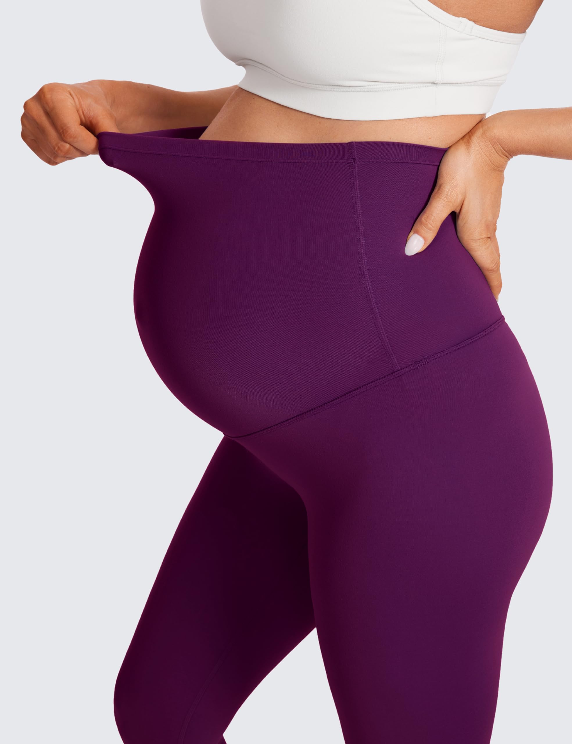 CRZ YOGA Maternity Leggings 25" | Butterluxe, Extremely Soft, Gentle Compression, Yoga, Super High Rise, U-shaped Belly, Pregnancy and Postpartum