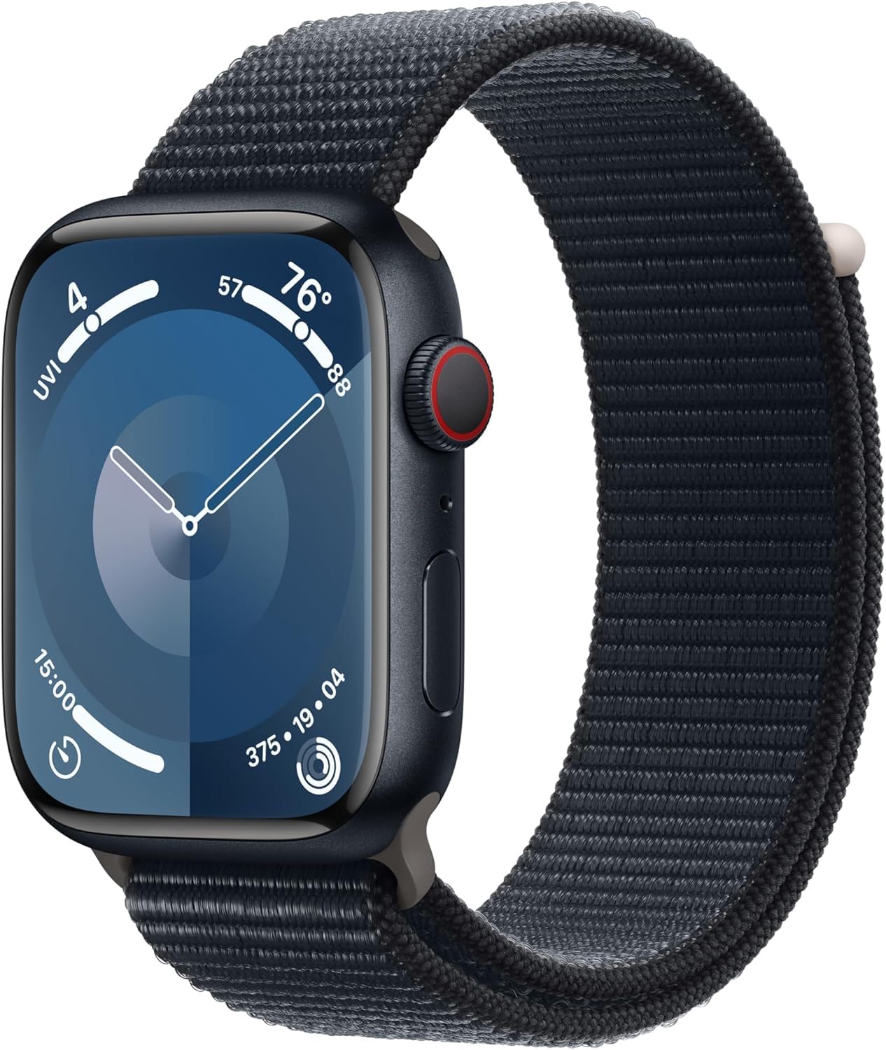 Apple Watch Series 9 [GPS, 45mm] - Starlight Aluminum Case with Starlight Sport Band, S/M (Renewed)