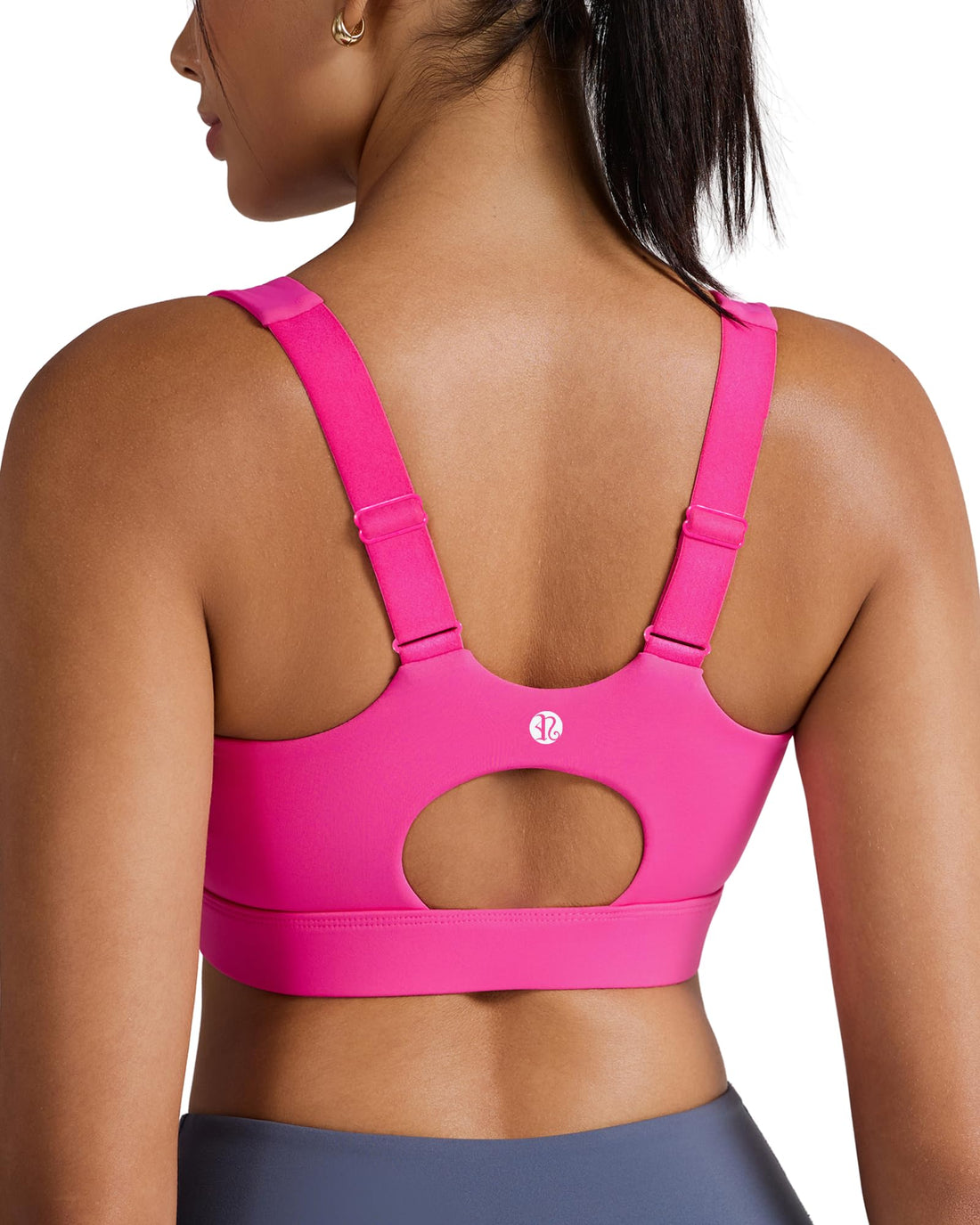 RUNNING GIRL High Impact Sports Bras for Women,Racerback Running Bra Workout Crop Tank Tops Longline Sports Bra Push up