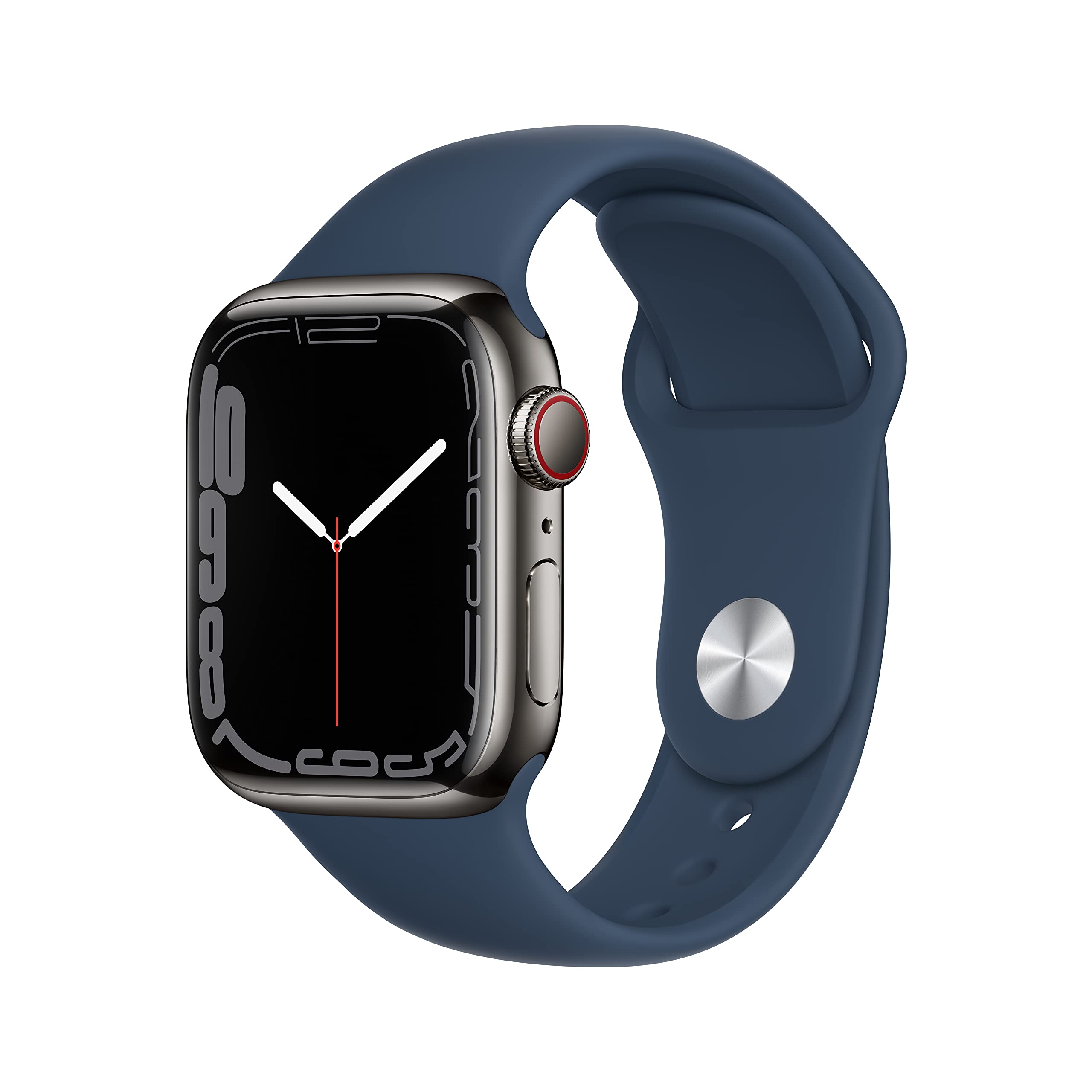 Apple Watch Series 7 (GPS, 41mm) Starlight Aluminum Case with Starlight Sport Band, Regular (Renewed)