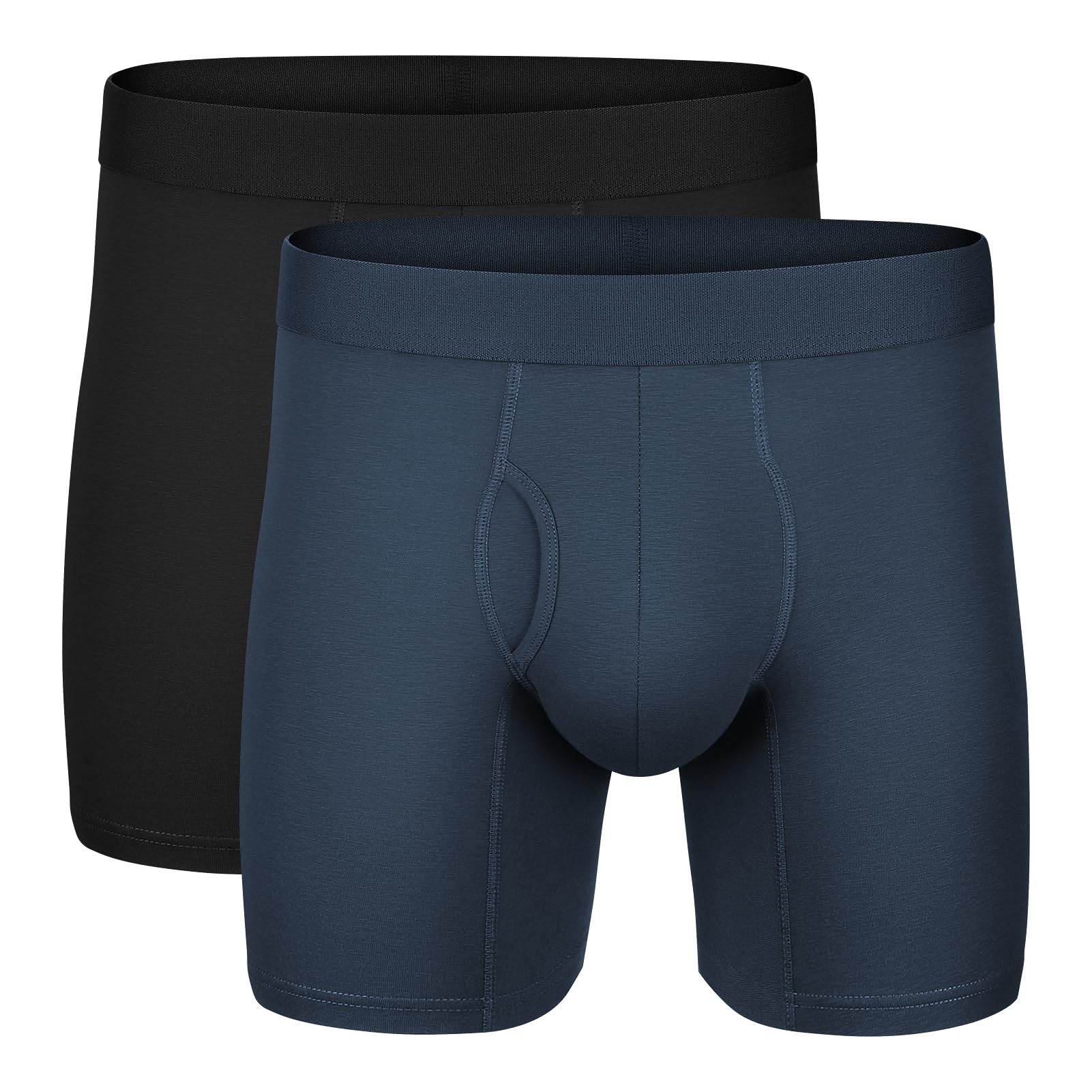 5Mayi Men's Underwear Boxer Briefs Cotton Regular Long Mens Boxer Briefs Underwear Men Pack S M L XL XXL