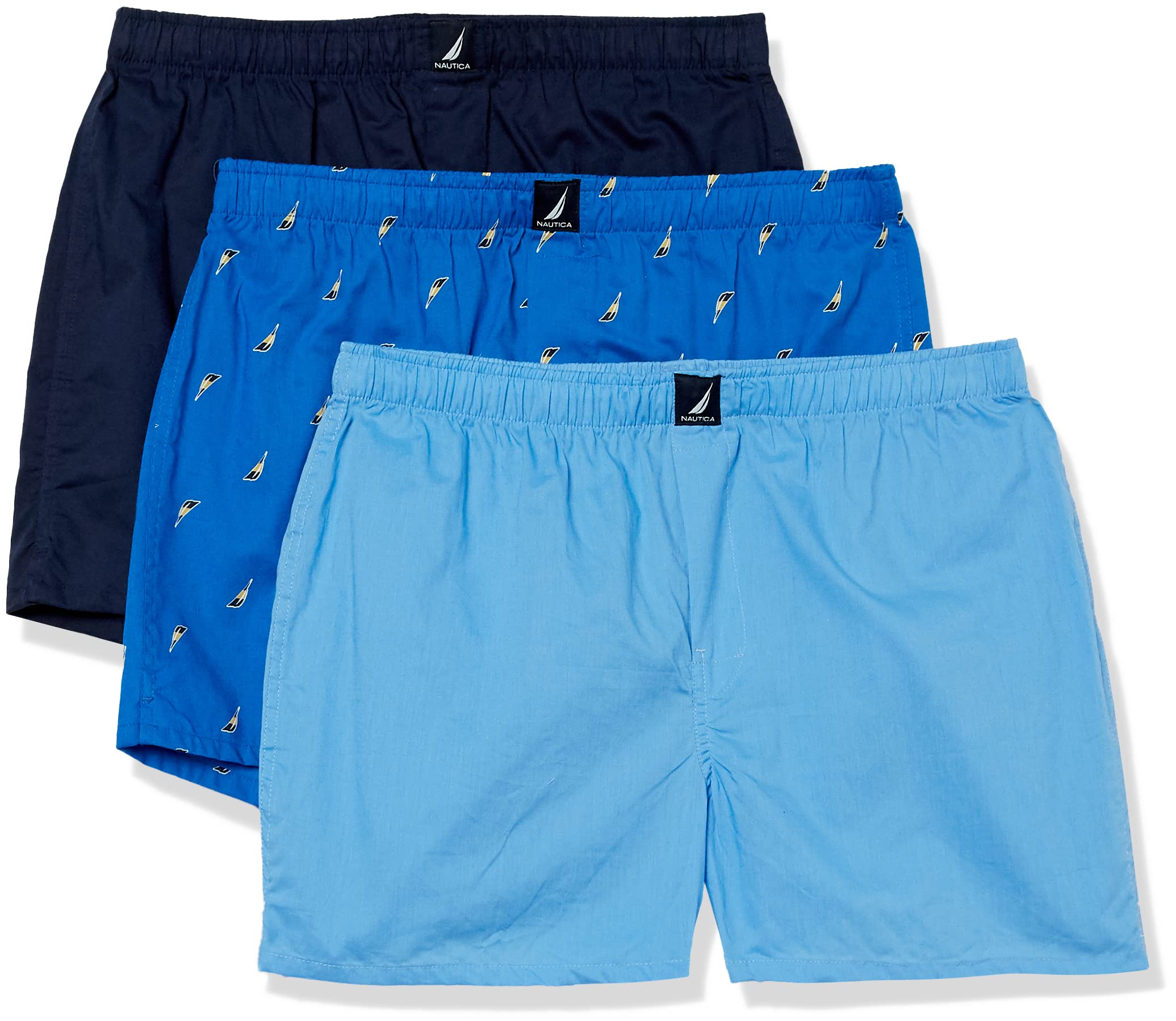 Nautica Men's Classic Cotton 3-Pack Woven Boxers