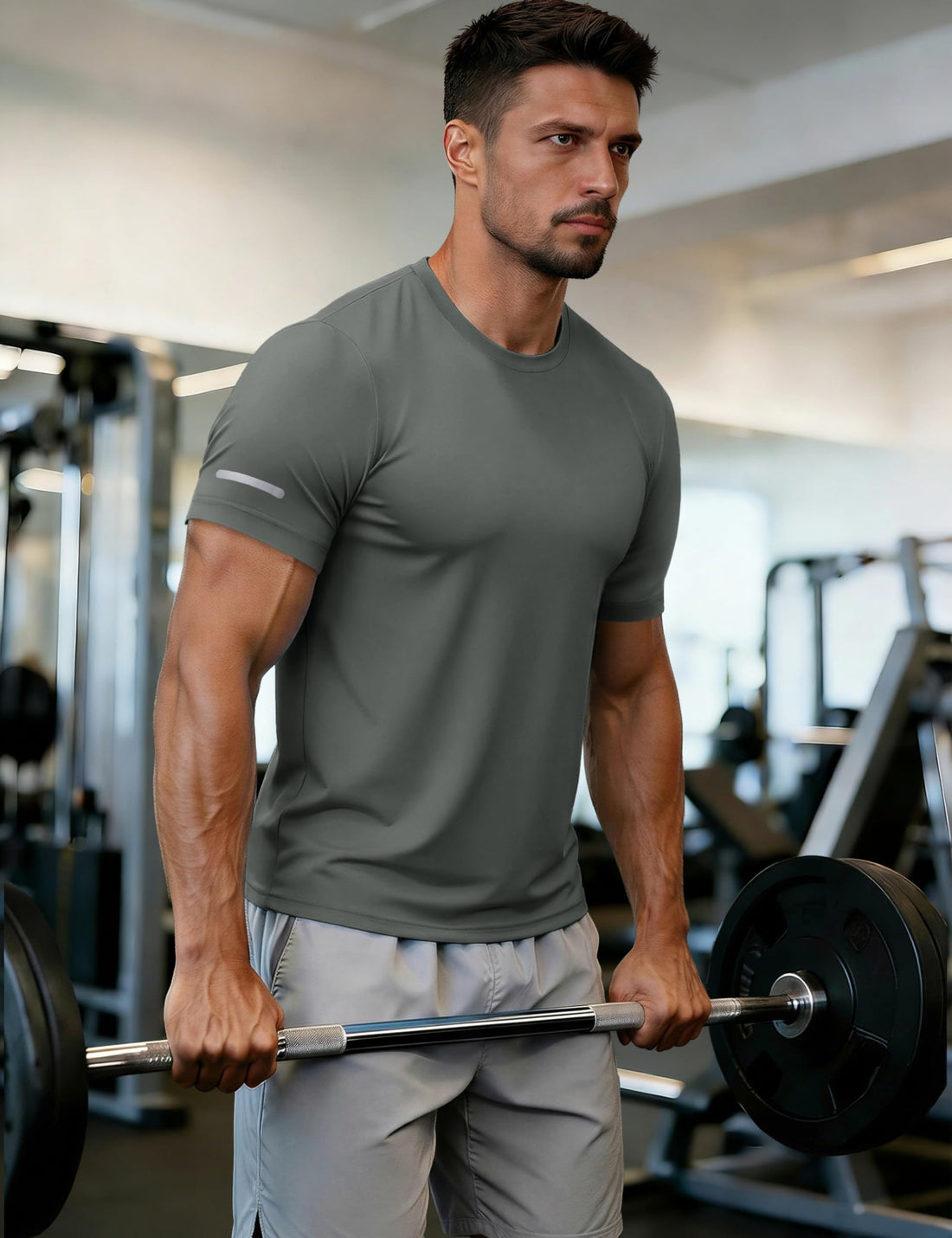 MAGCOMSEN Mens Workout Shirts Dry Fit Sun Protection Athletic Short Sleeve Shirt UPF 50+ Gym Running Swim Rash Guard Top
