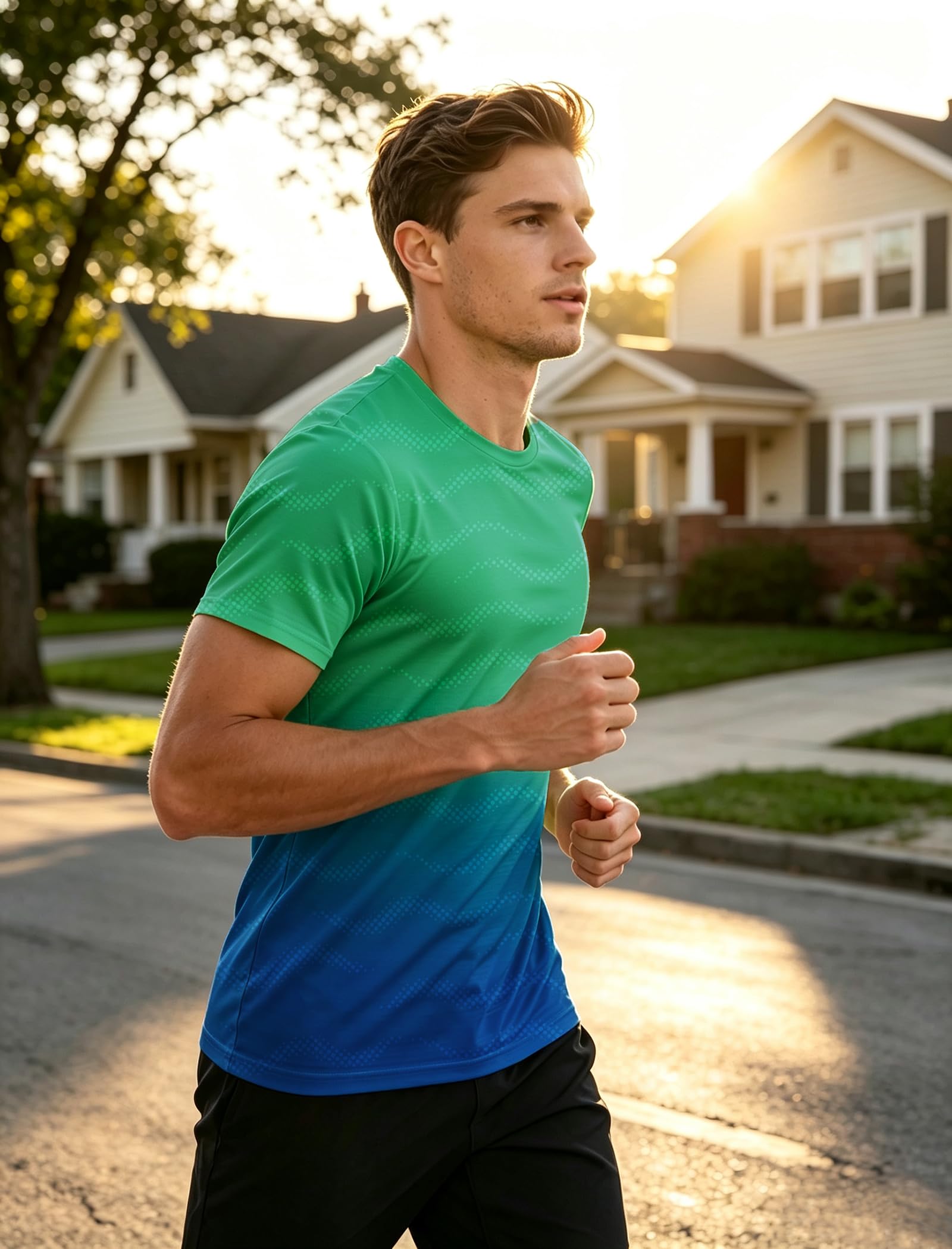 APTRO Mens Dry Fit Workout Shirts Quick Dry Performance Gym T Shirts for Men Athletic Running Training Top