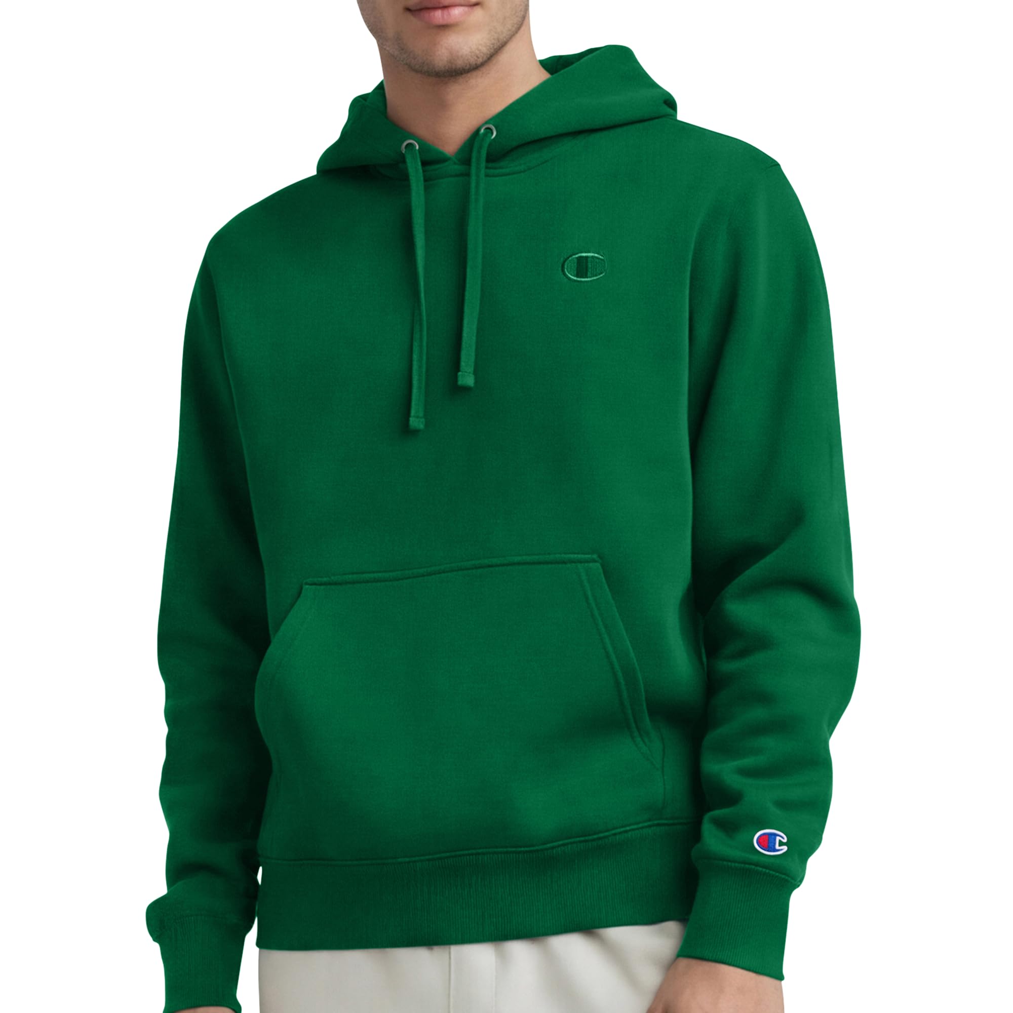 Champion Men's Pullover Fleece Hoodie, Standard Fit, Midweight, C Logo, Available in Regular and Big & Tall