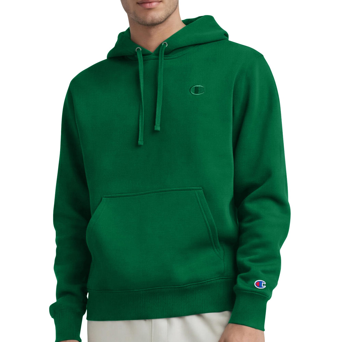 Champion Men's Pullover Fleece Hoodie, Standard Fit, Midweight, C Logo, Available in Regular and Big & Tall