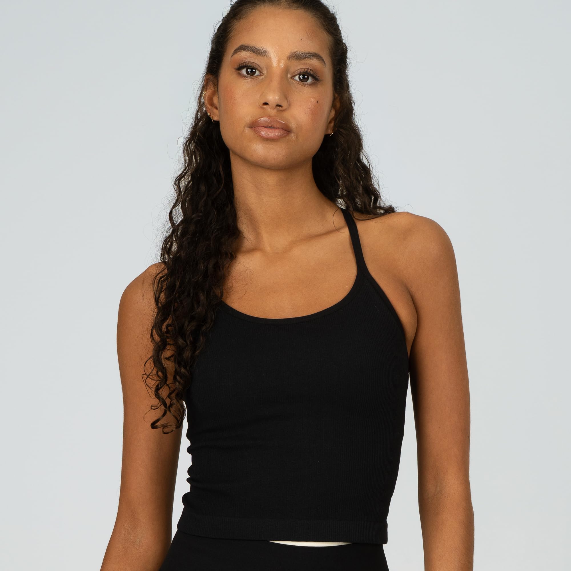 New Balance Women's Yoga Back Crop Top with Built-in Sports Bra, Cami Top for Running, Workouts, Activewear for Women