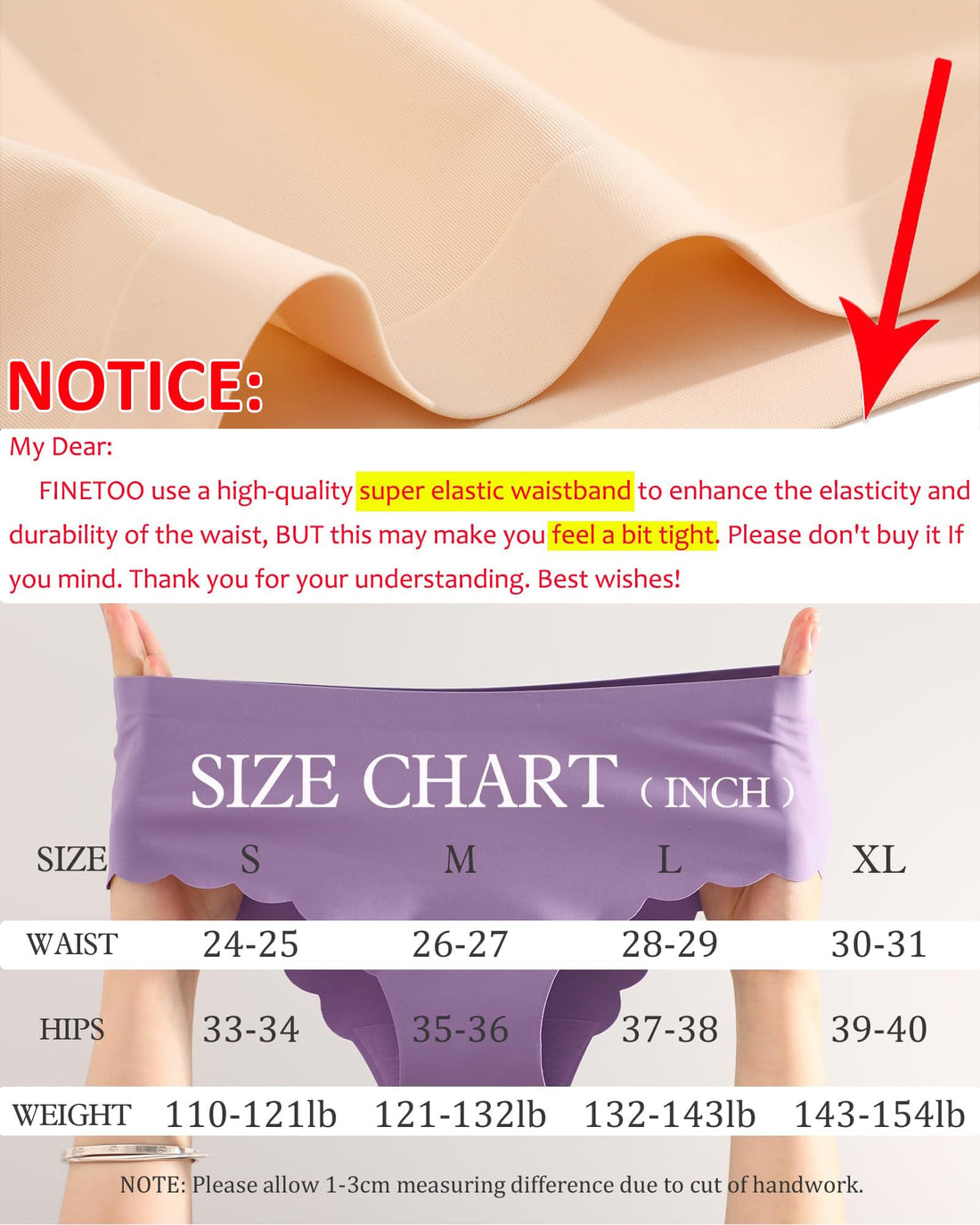 FINETOO 6 pack Seamless Underwear for Women Sexy Low Rise Hipster Wave Edge No Show Bikini Panties Womens Cheeky S-XL