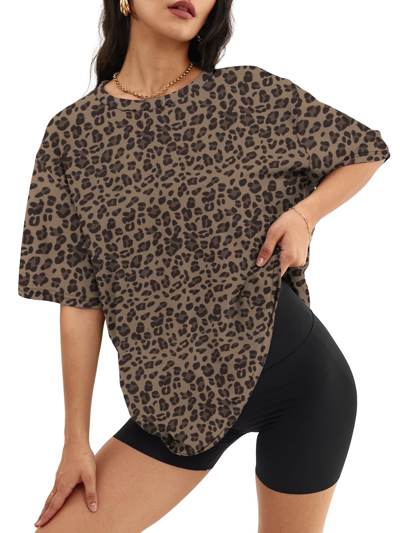 ATHMILE Womens Oversized T Shirts Casual Tee Workout Tops Gym Clothes Summer Loose Fit Short Sleeve Graphics Basic Y2K 2026