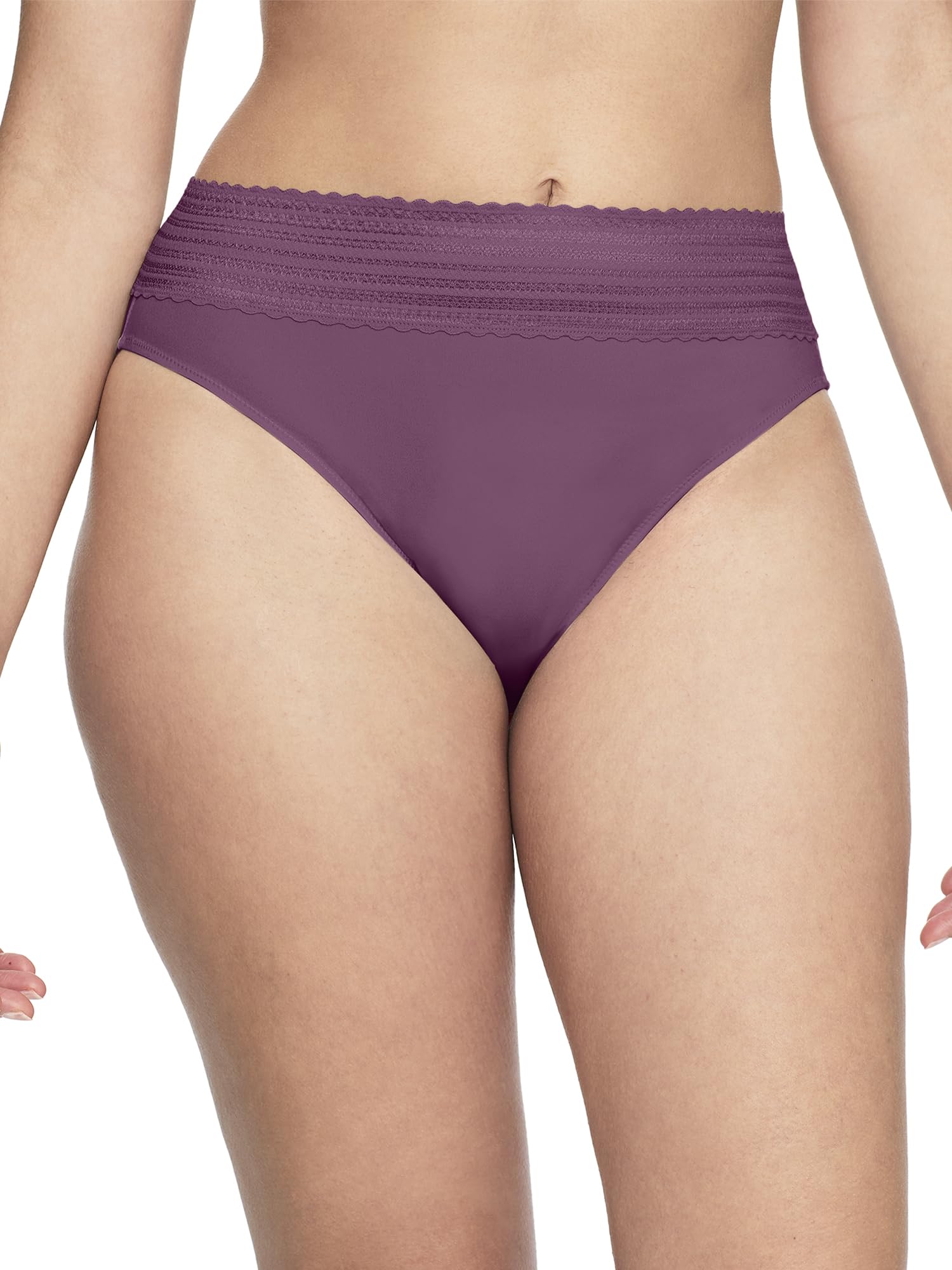Warner's Women's No Pinching, No Problems Dig-Free Comfort Waist with Lace Microfiber Hi-Cut 5109J