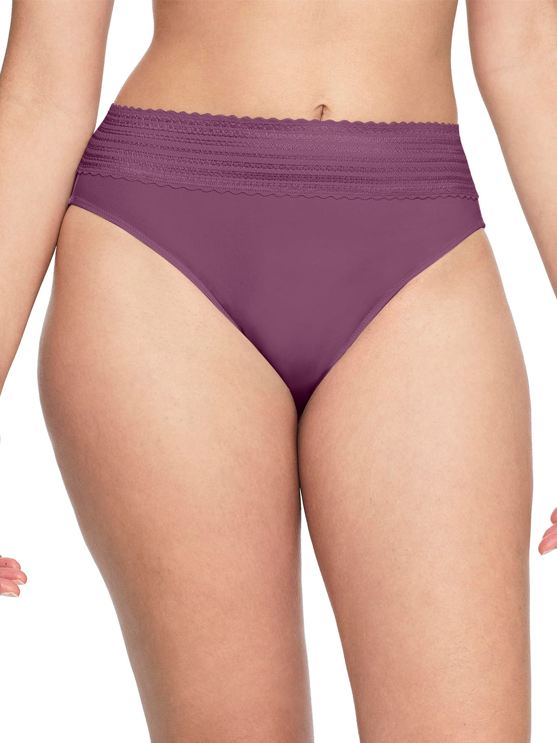 Warner's Women's No Pinching, No Problems Dig-Free Comfort Waist with Lace Microfiber Hi-Cut 5109J