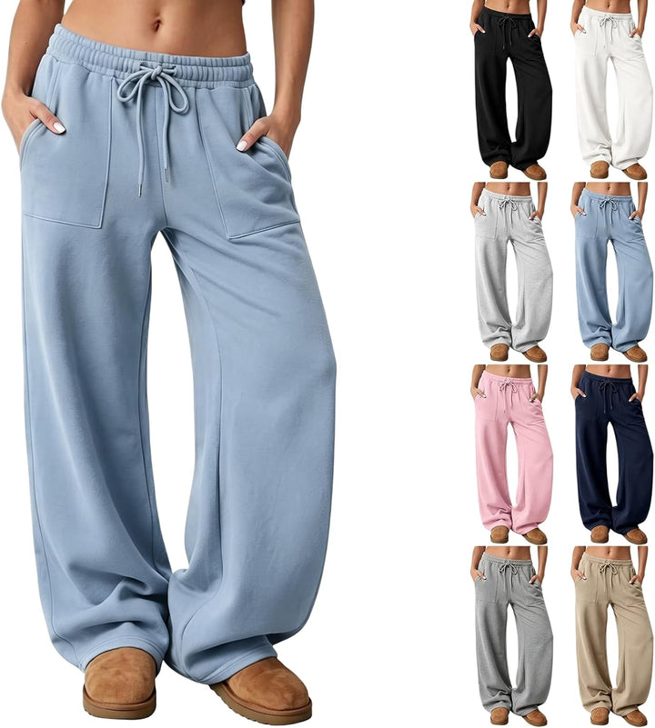 Wide Leg Sweatpants Women Y2K Baggy Sweat Pants Fall Cotton Lounge Pants