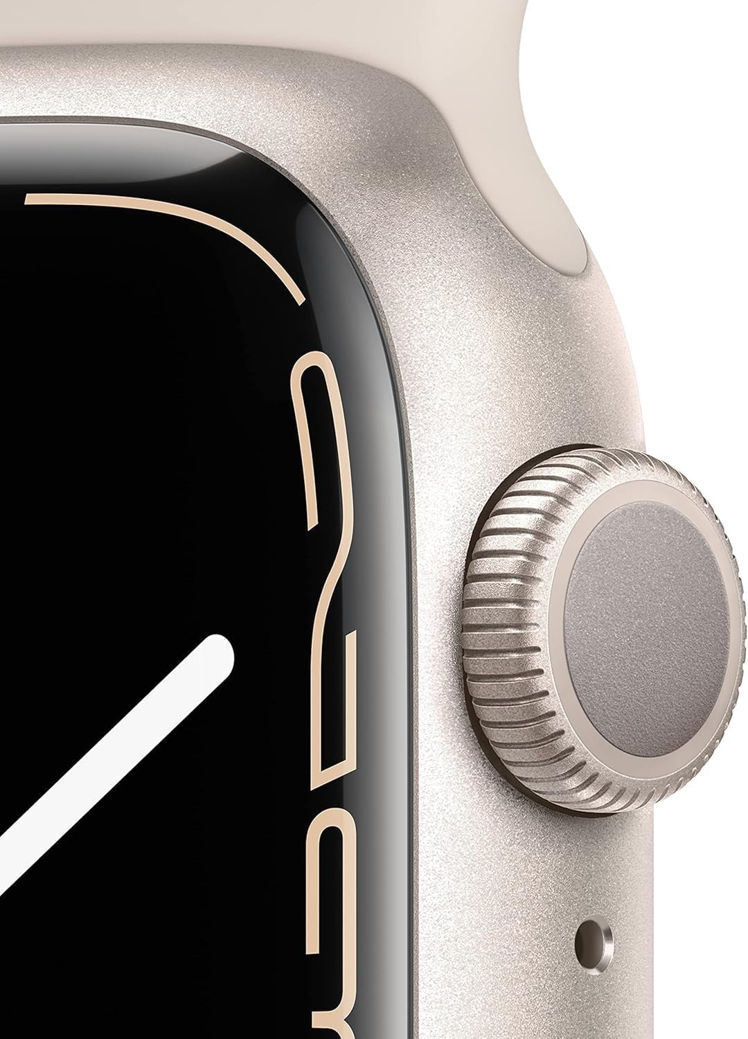 Apple Watch Series 7 (GPS, 41mm) Starlight Aluminum Case with Starlight Sport Band, Regular (Renewed)