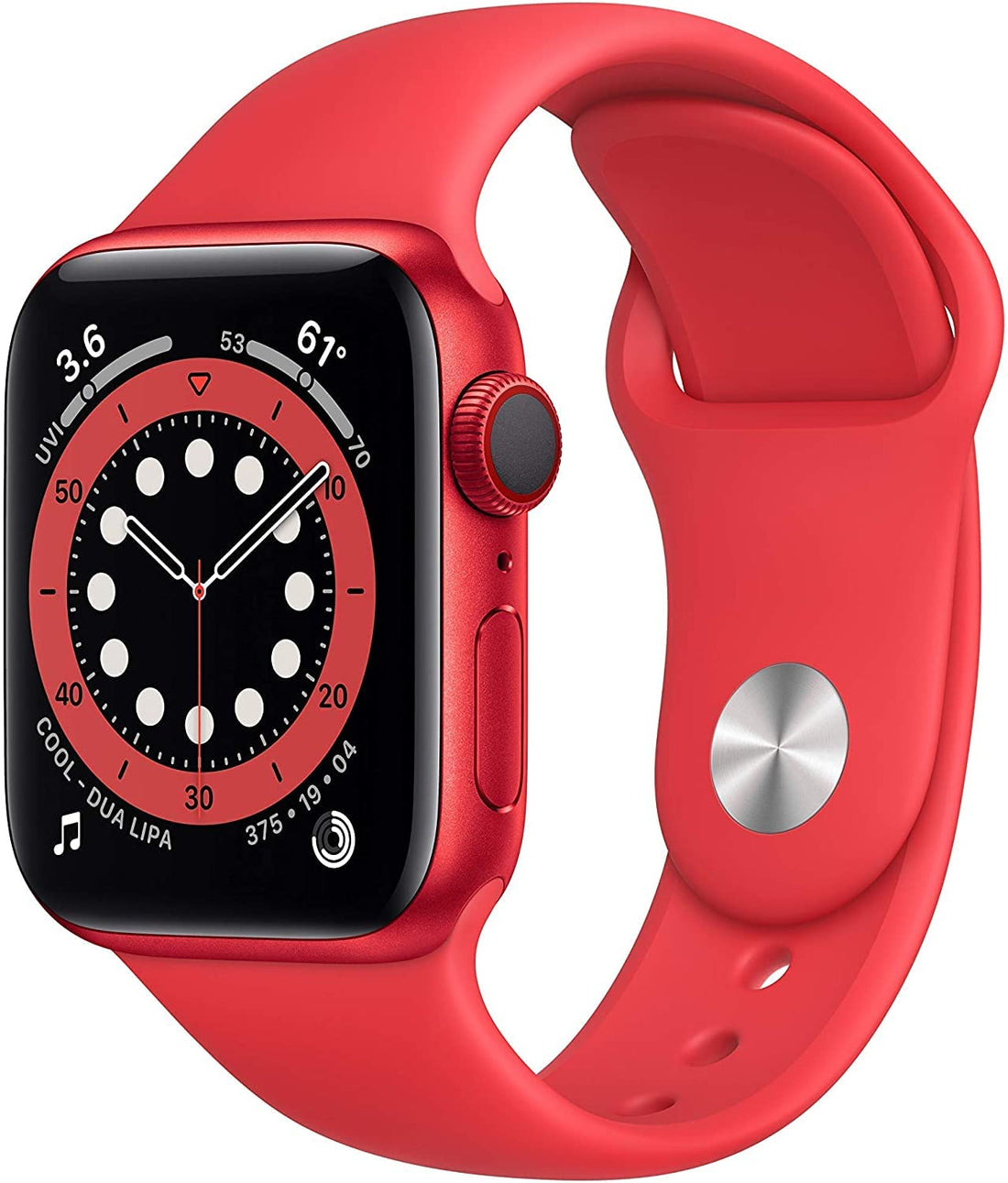 Apple Watch Series 6 (GPS + Cellular, 44mm) - Space Gray Aluminum Case with Black Sport Band (Renewed)