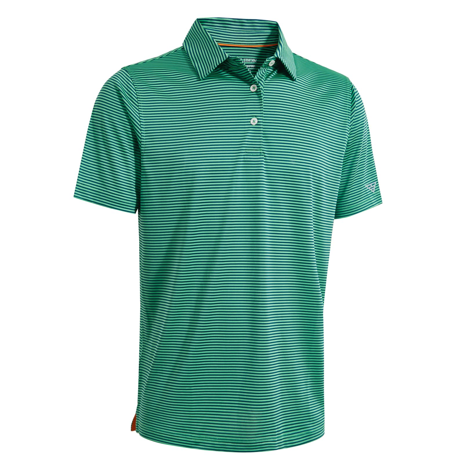 Men's Golf Polo Shirts Short Sleeve Striped Performance Moisture Wicking Dry Fit Golf Shirts for Men