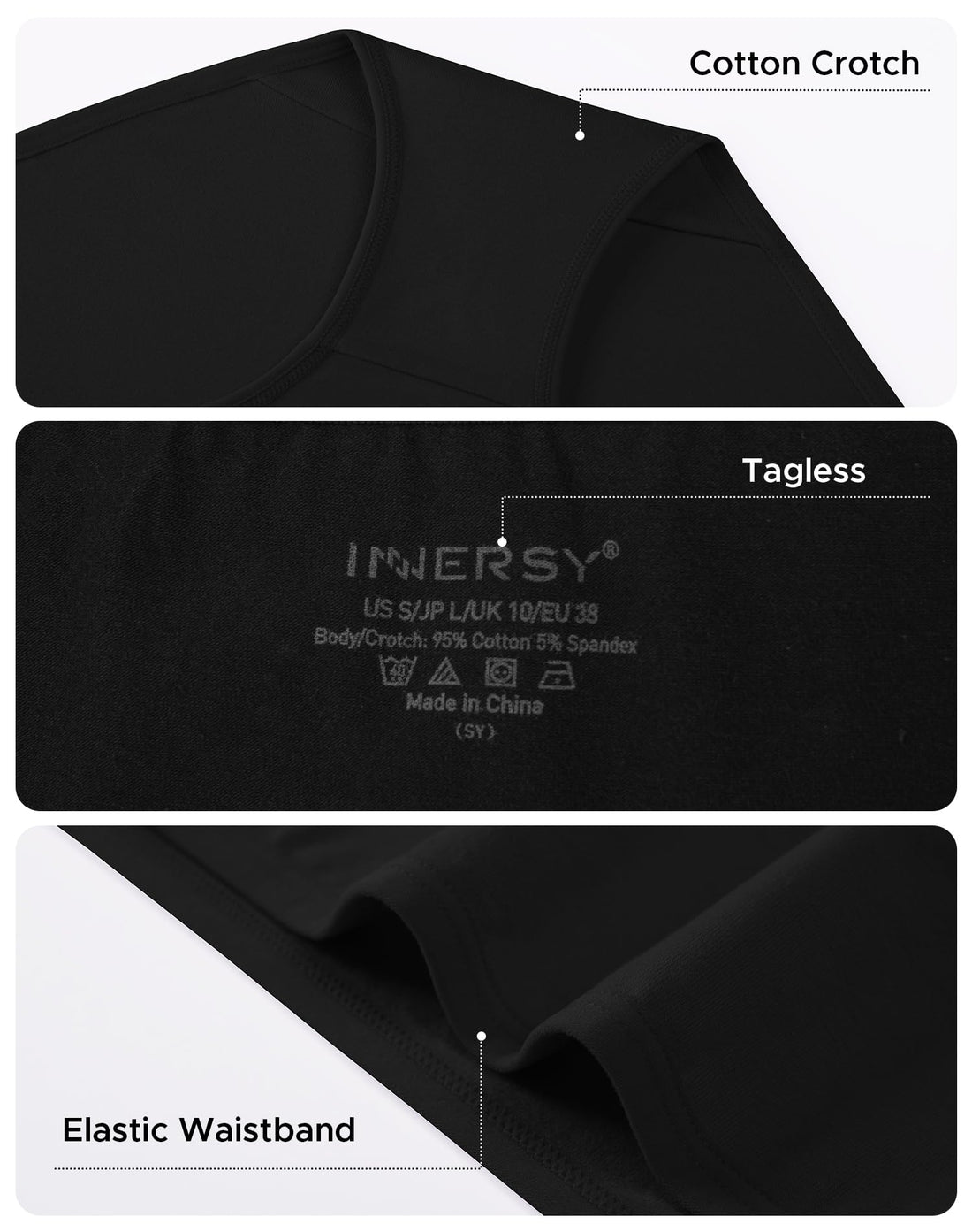 INNERSY Women's Cotton Underwear Low Rise Hipster Panties 6-Pack