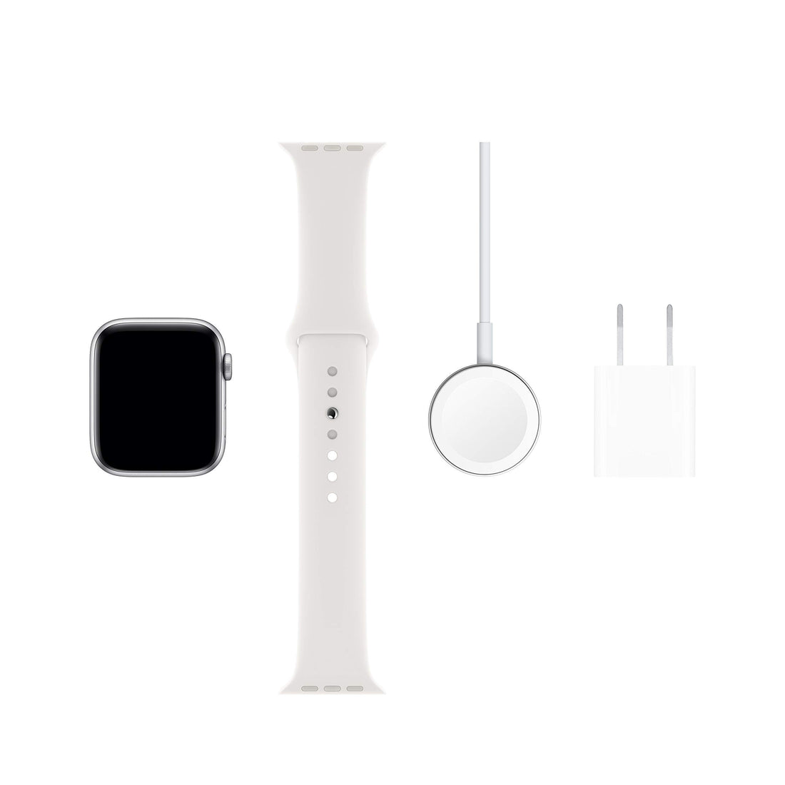 Apple Watch Series 5 (GPS, 44MM) - Space Gray Aluminum Case with Black Sport Band (Renewed)