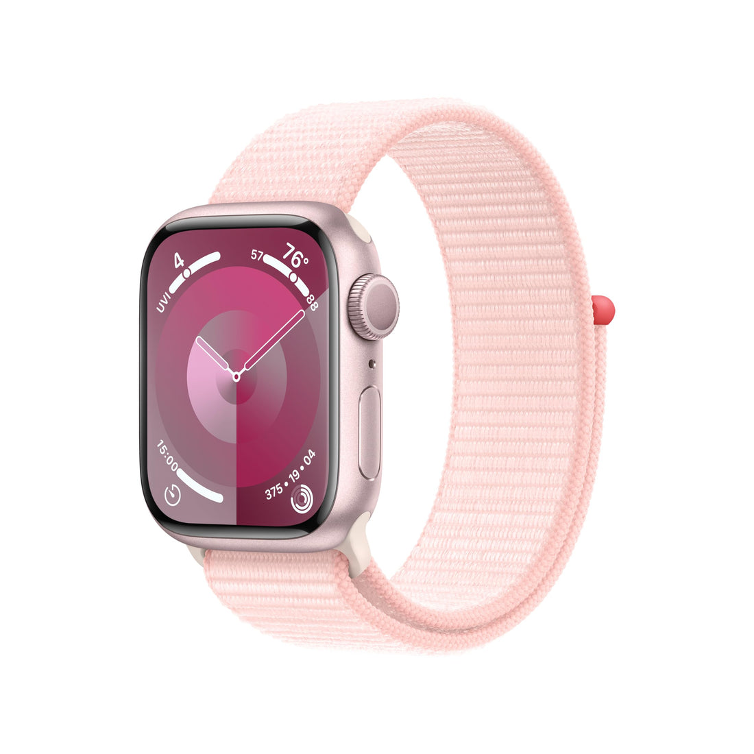 Apple Watch Series 9 [GPS, 45mm] - Starlight Aluminum Case with Starlight Sport Band, S/M (Renewed)