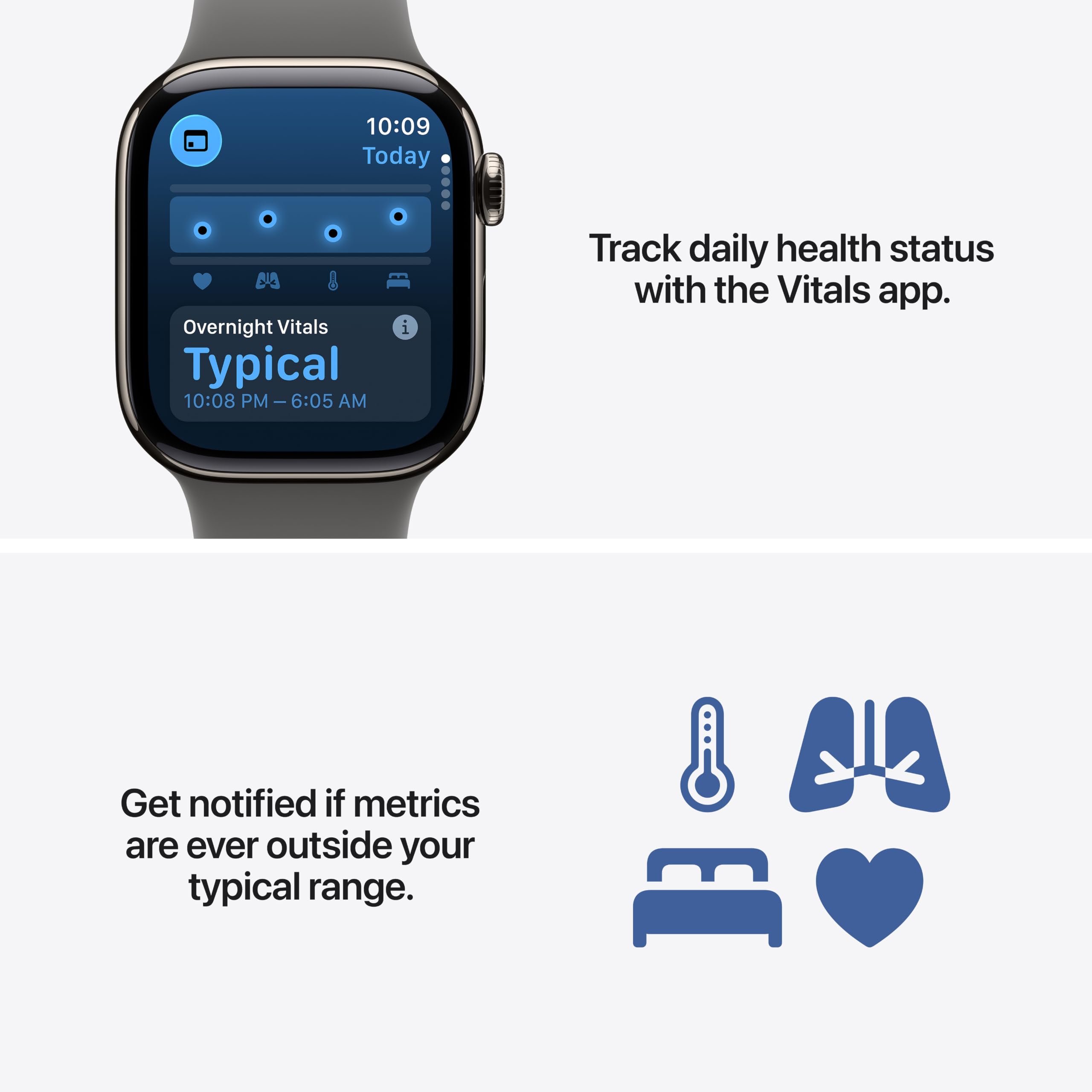 Apple Watch Series 11 [GPS 42mm] Smartwatch with Rose Gold Aluminum Case with Light Blush Sport Band - S/M. Sleep Score, Fitness Tracker, Health Monitoring, Always-On Display, Water Resistant