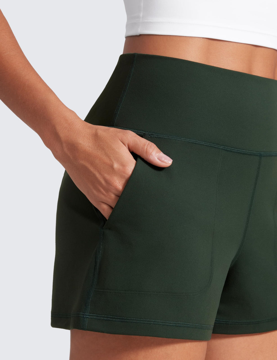 CRZ YOGA Butterlift Linerless Shorts 3" | High Waisted, Buttery Soft, Comfy, Yoga, Casual, Pockets, for Women