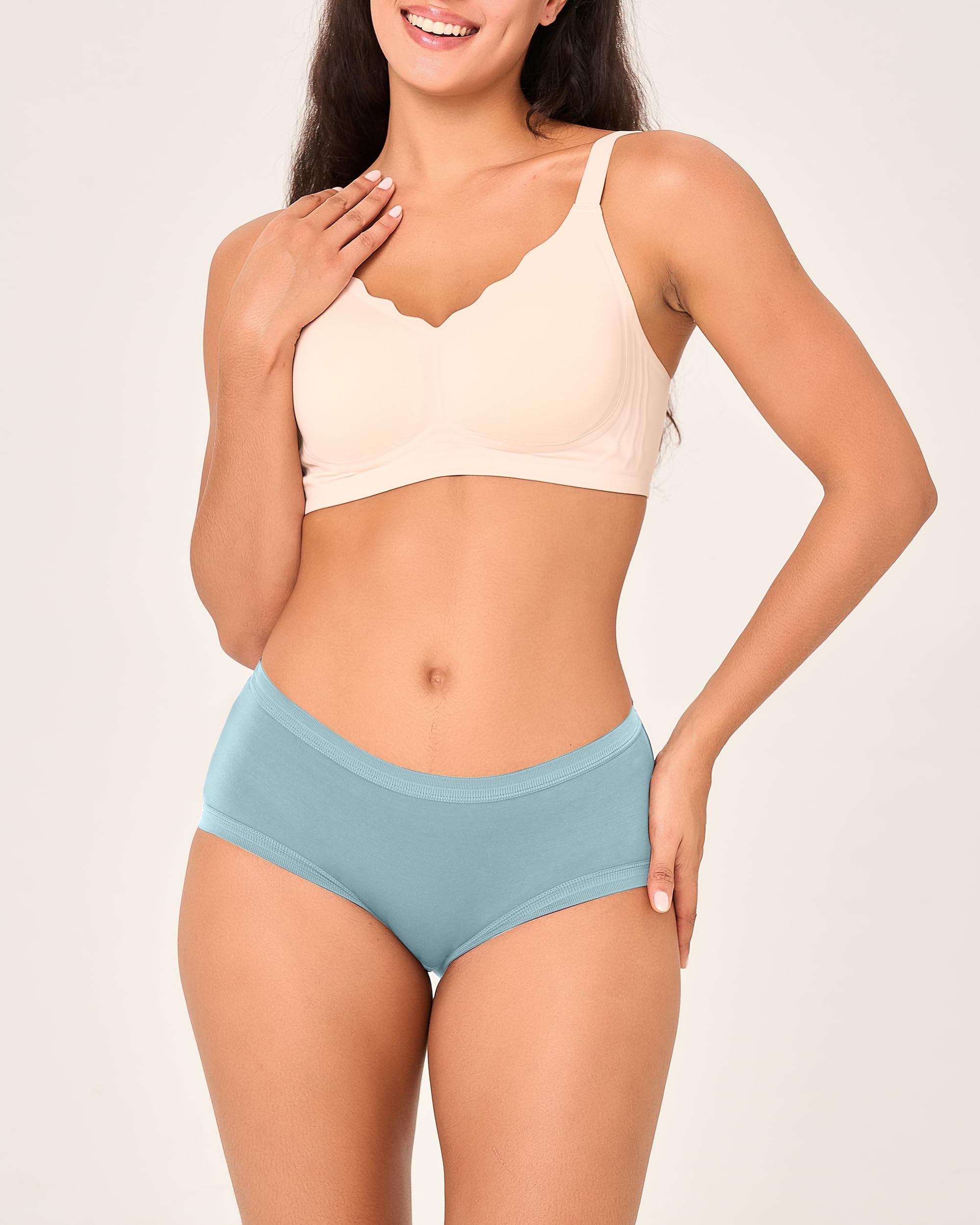 BAMBOO COOL Women's Underwear Briefs for Women Lightweight Ladies Panties Moisture-Wicking Stretchy Soft Breathable 5-pack