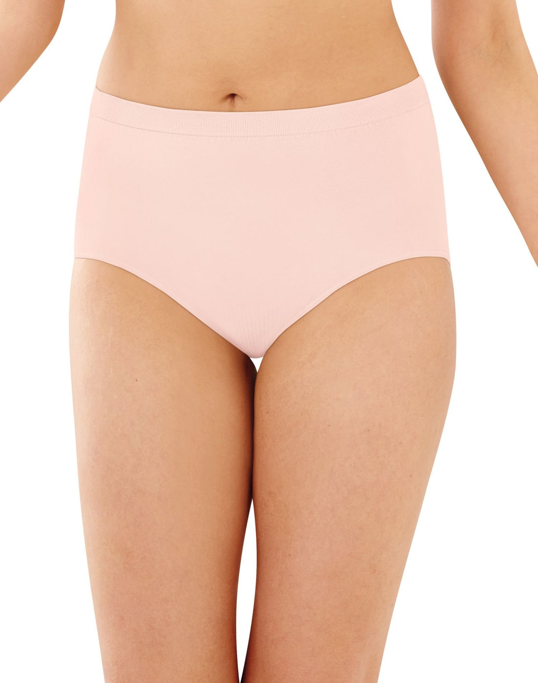 Bali Women's Comfort Revolution Seamless Brief Underwear, Microfiber Stretch Panty, 3-pack