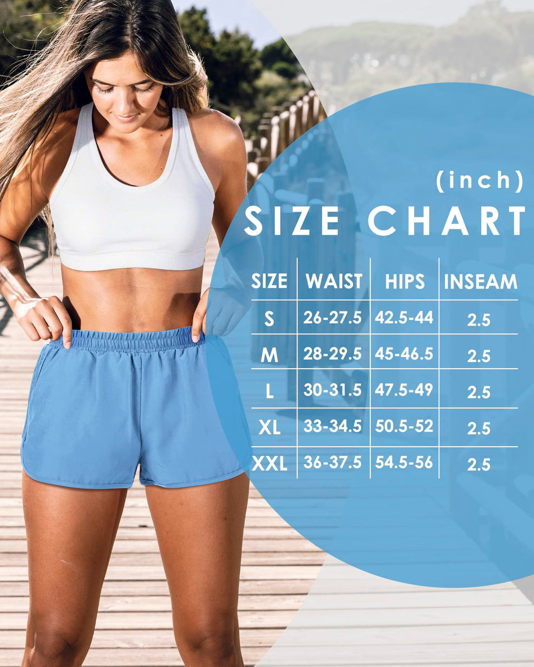 Womens Running Shorts with Liner Womens 2 in 1 Athletic Shorts Quick Dry Shorts with Pockets for Walking Gym Hiking