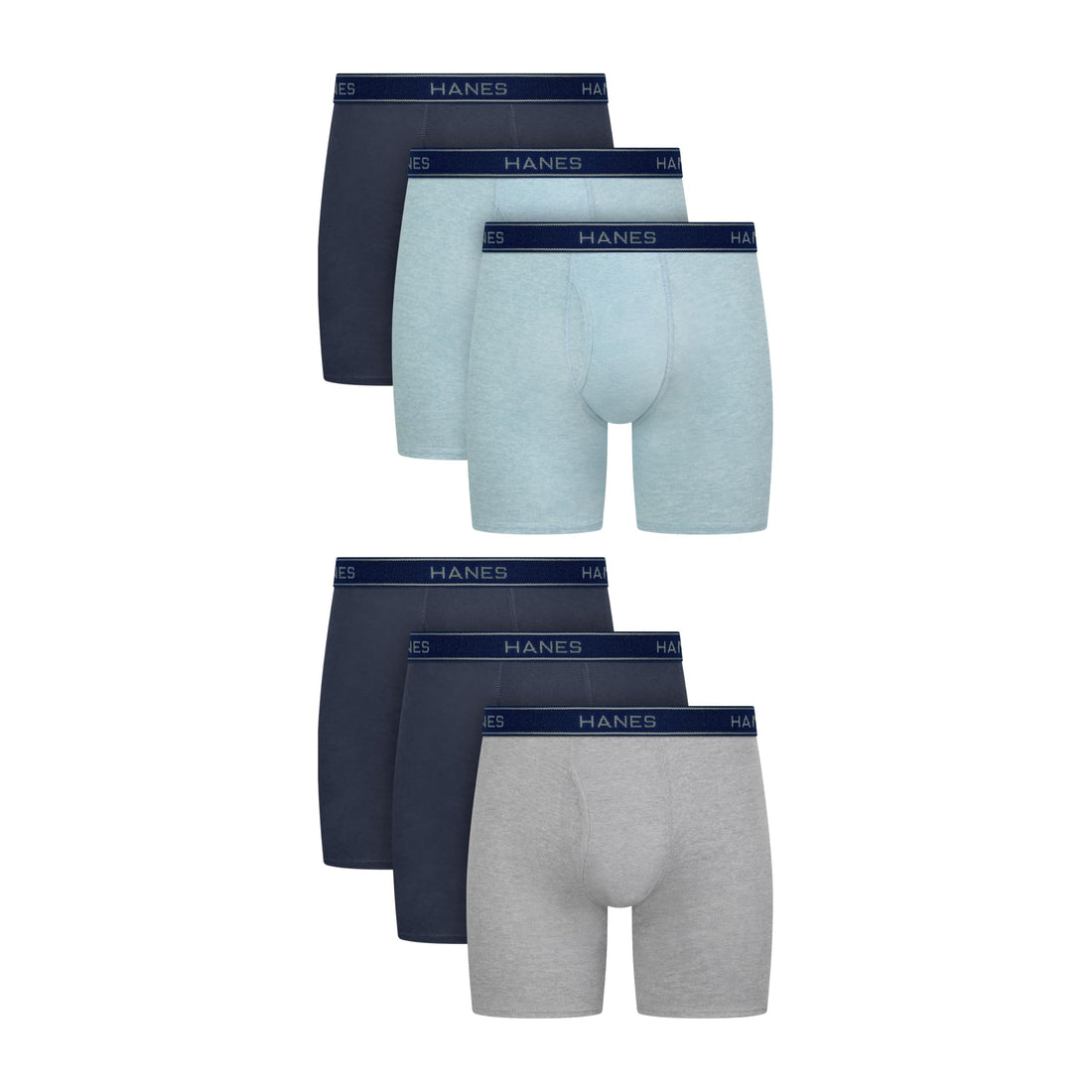 Hanes mens Underwear Boxer Briefs Pack, Cool & Breathable Cotton Moisture-wicking Underwear for Men, No Ride Up
