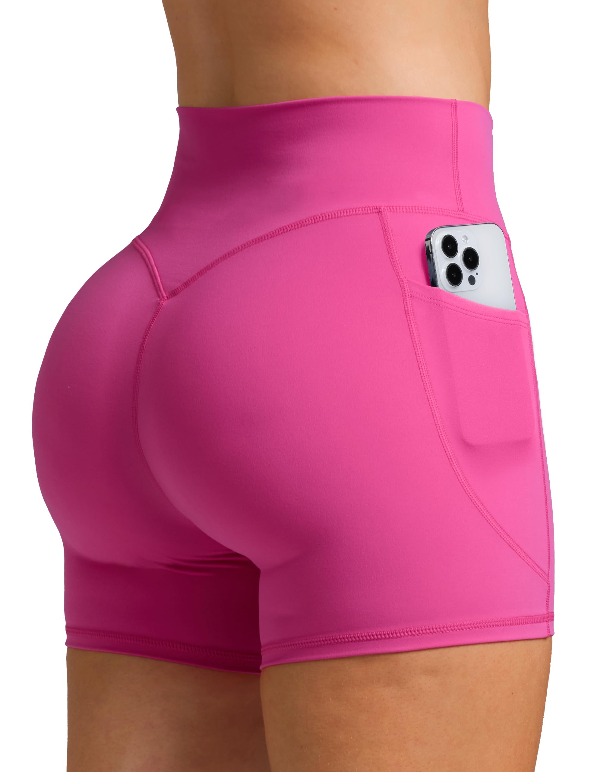 Olmlmt Biker Shorts Women 4.5" with Pockets High Waisted Spandex Yoga Workout Shorts