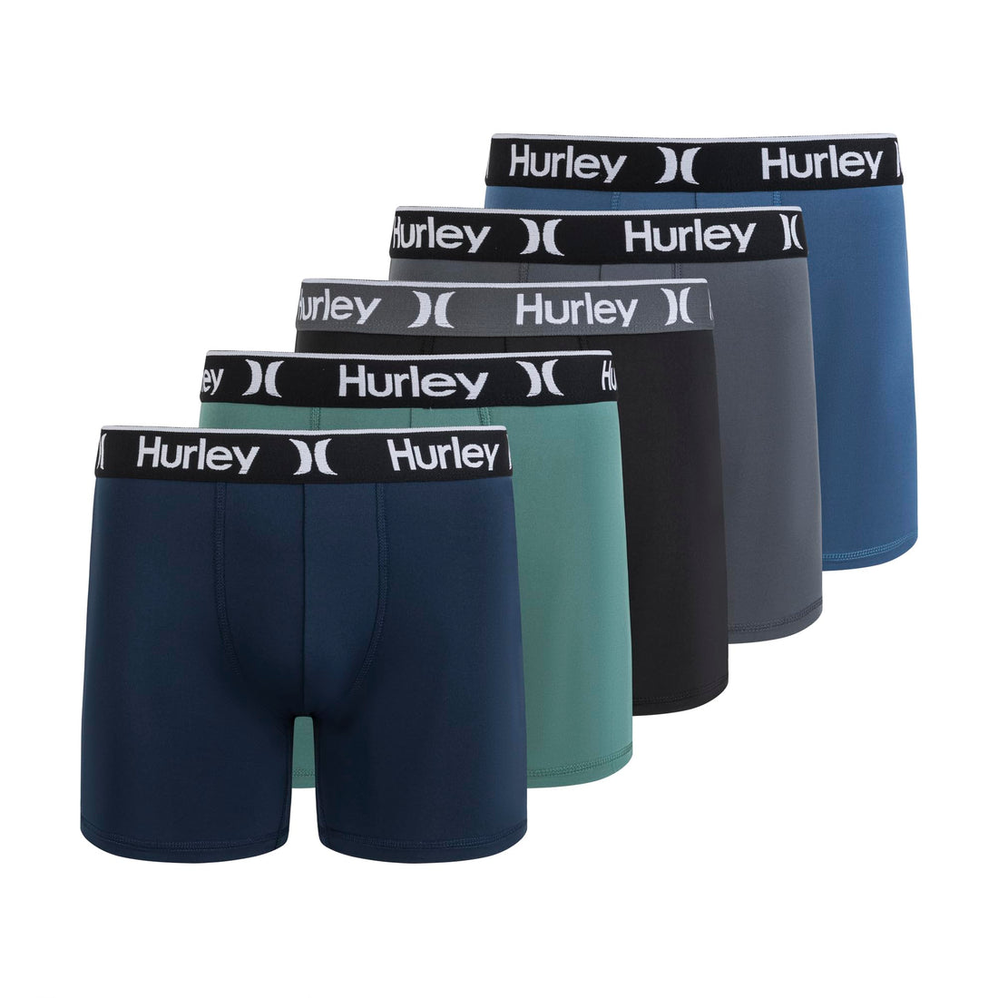 Hurley mens 5 Pack Stretch Boxer Briefs