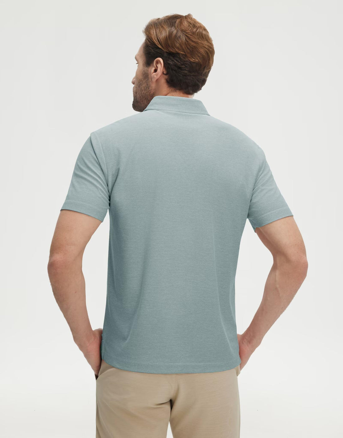 M MAELREG Golf Shirts for Men Heather Pocket Lightweight Moisture Wicking Cllared Stretch Mens Polo Shirts Short Sleeve