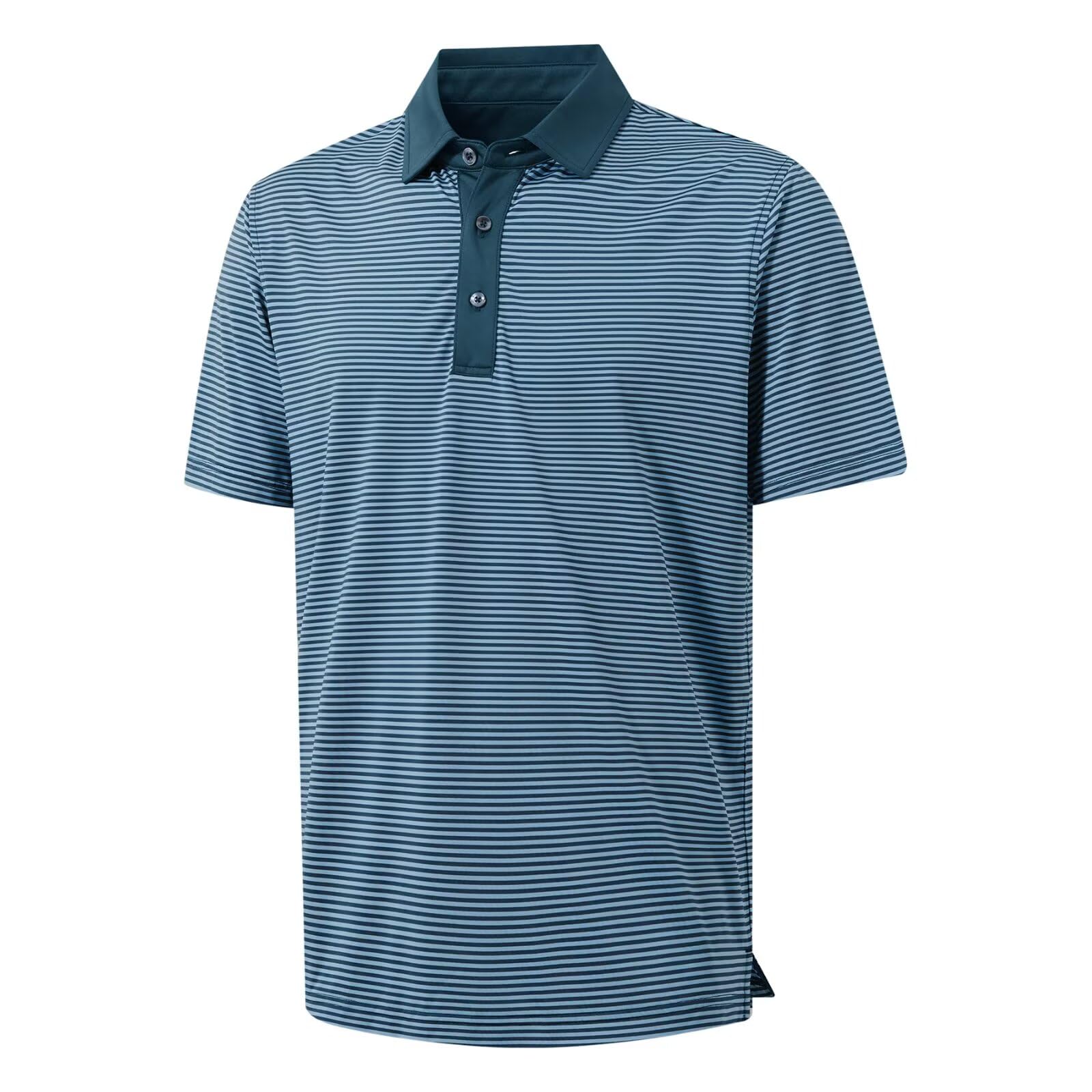 M MAELREG Golf Shirts for Men Moisture Wicking Dry Fit Striped Polo Performance Sport Mens Polo Shirts Short Sleeve