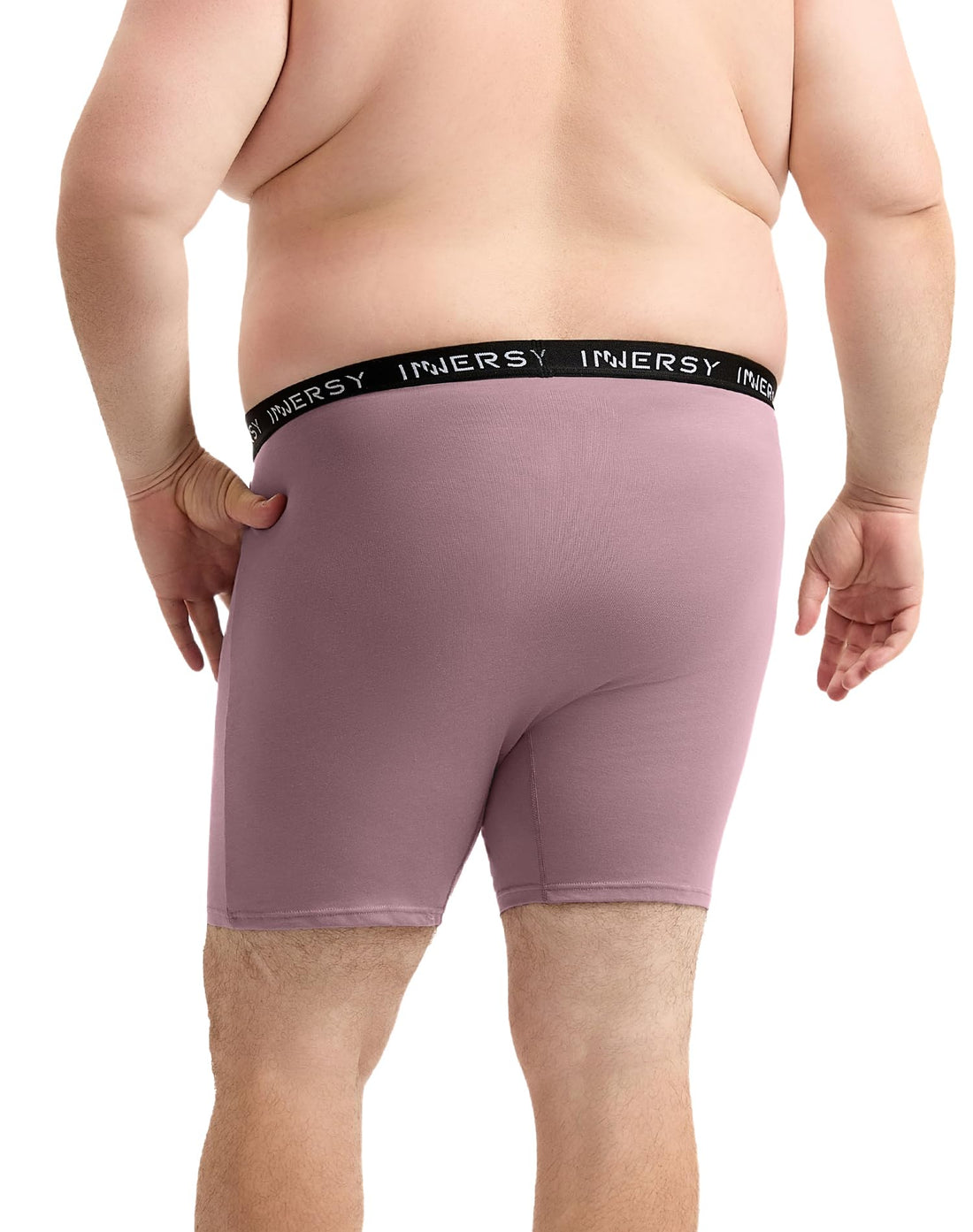 INNERSY Men's Big and Tall Boxer Briefs Cotton Moisture Wicking Underwear 4-Pack