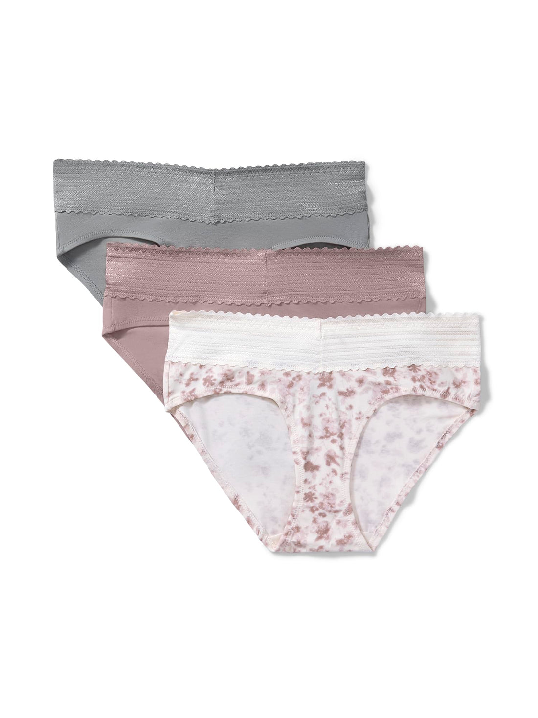 Warner's Women's Blissful Benefits Women's Dig-free Comfort Waist With Lace Cotton Hipster 3-pack