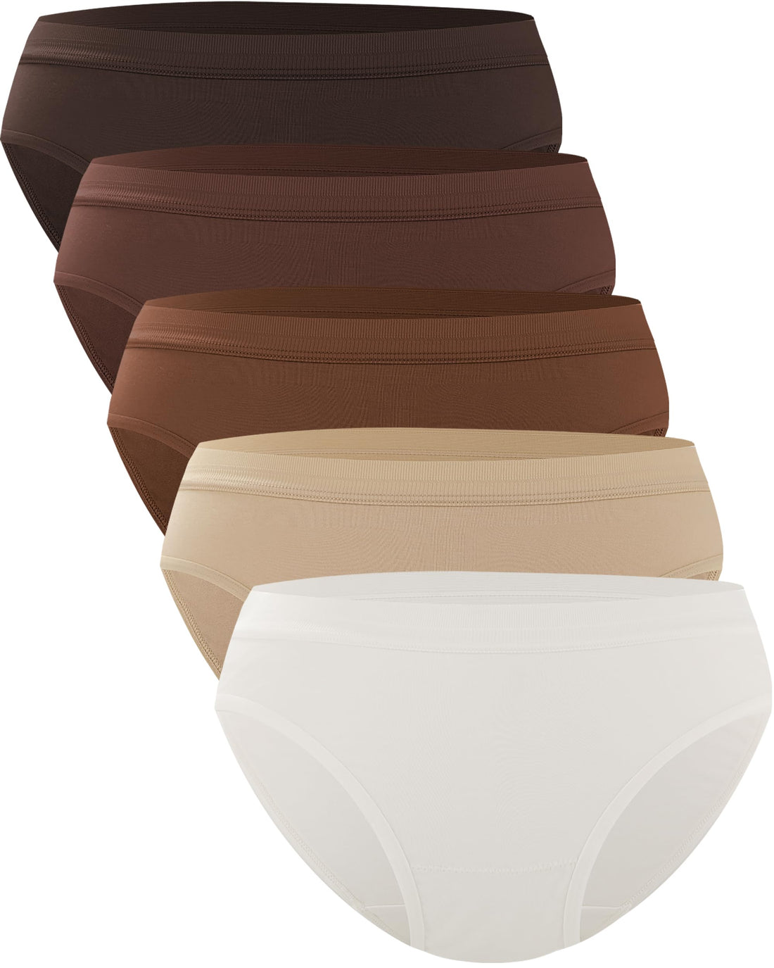 BAMBOO COOL Womens Underwear Bikini Underpants Hipster Ladies Panties Soft Stretch Breathable Panties for Women, 5-Pack