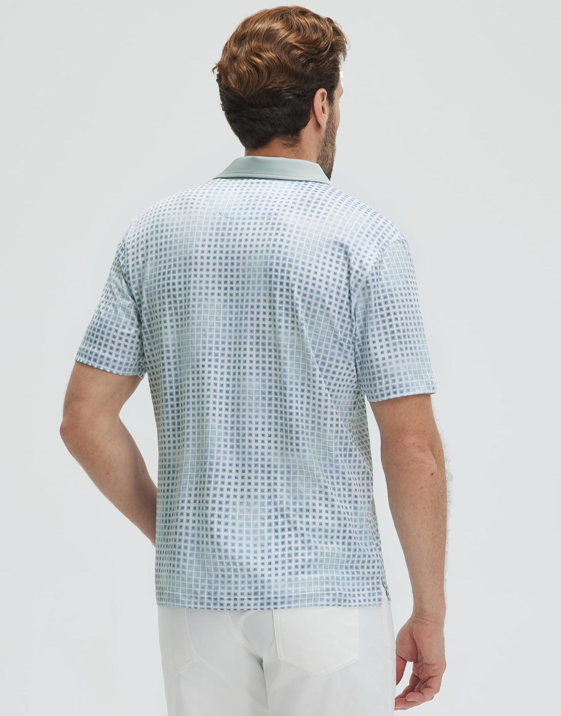 M MAELREG Golf Shirts for Men Short Sleeve Print Patterns Moisture Wicking Performance Lightweight Collared Mens Polo Shirts