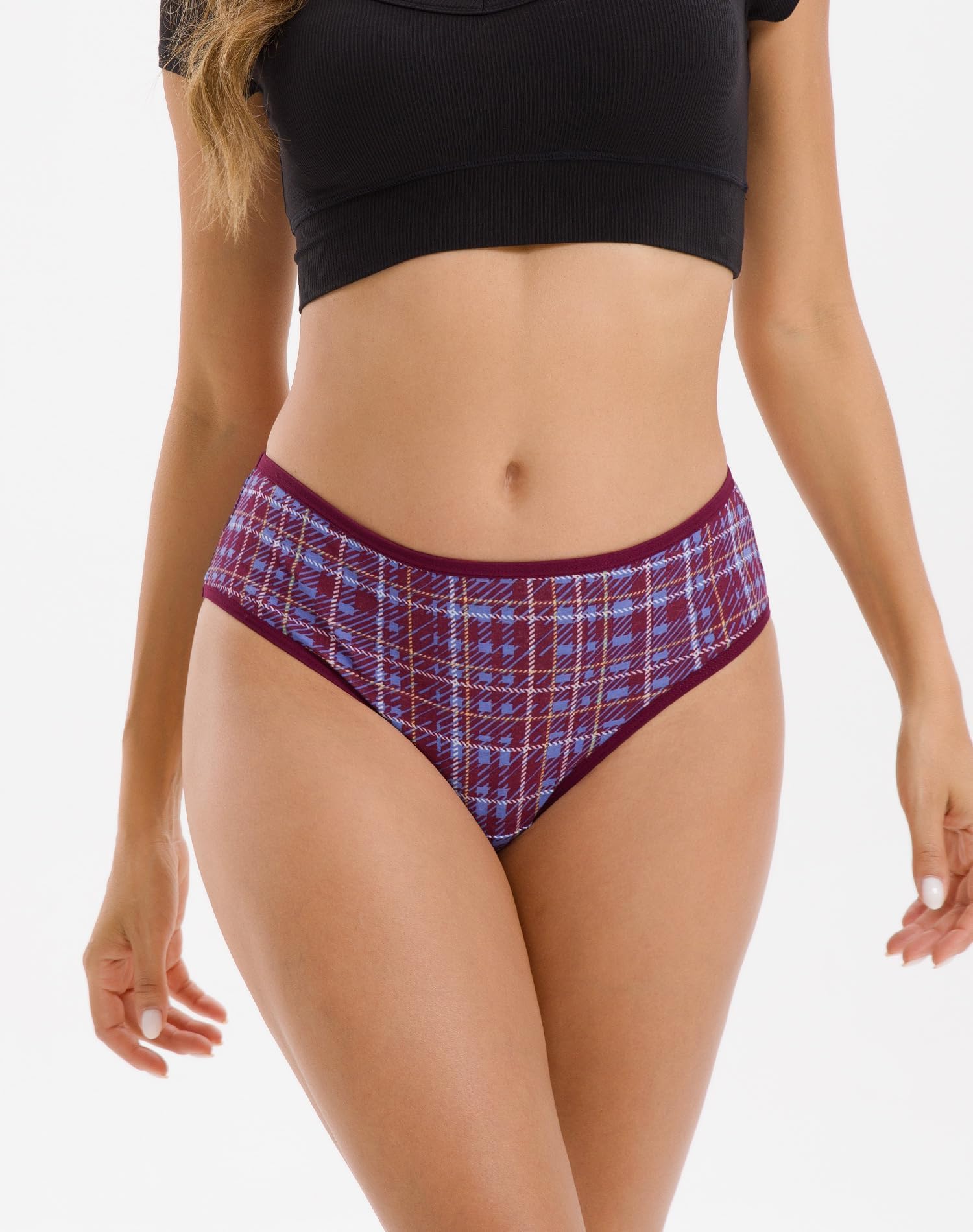 INNERSY Women's Cotton Underwear Cheeky Hipster Panties 6-Pack