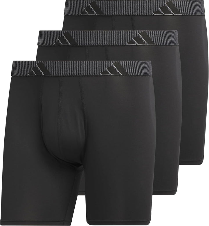 adidas Men's Microfiber Boxer Briefs Underwear (Multipack) Athletic Stretch-Fit