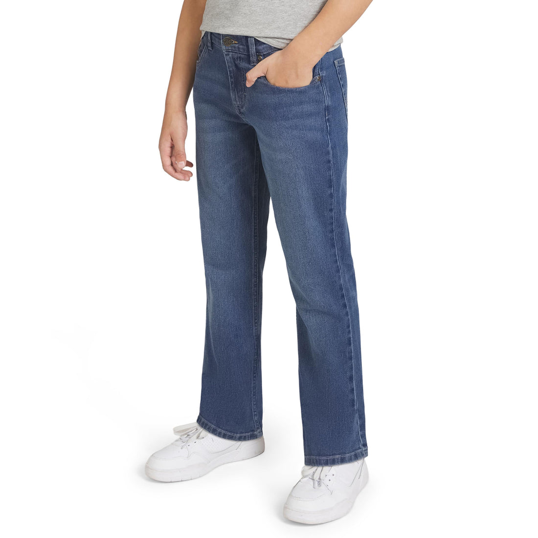 Lee Boys' 5 Pocket Loose Fit Stretch Waist Denim Jeans